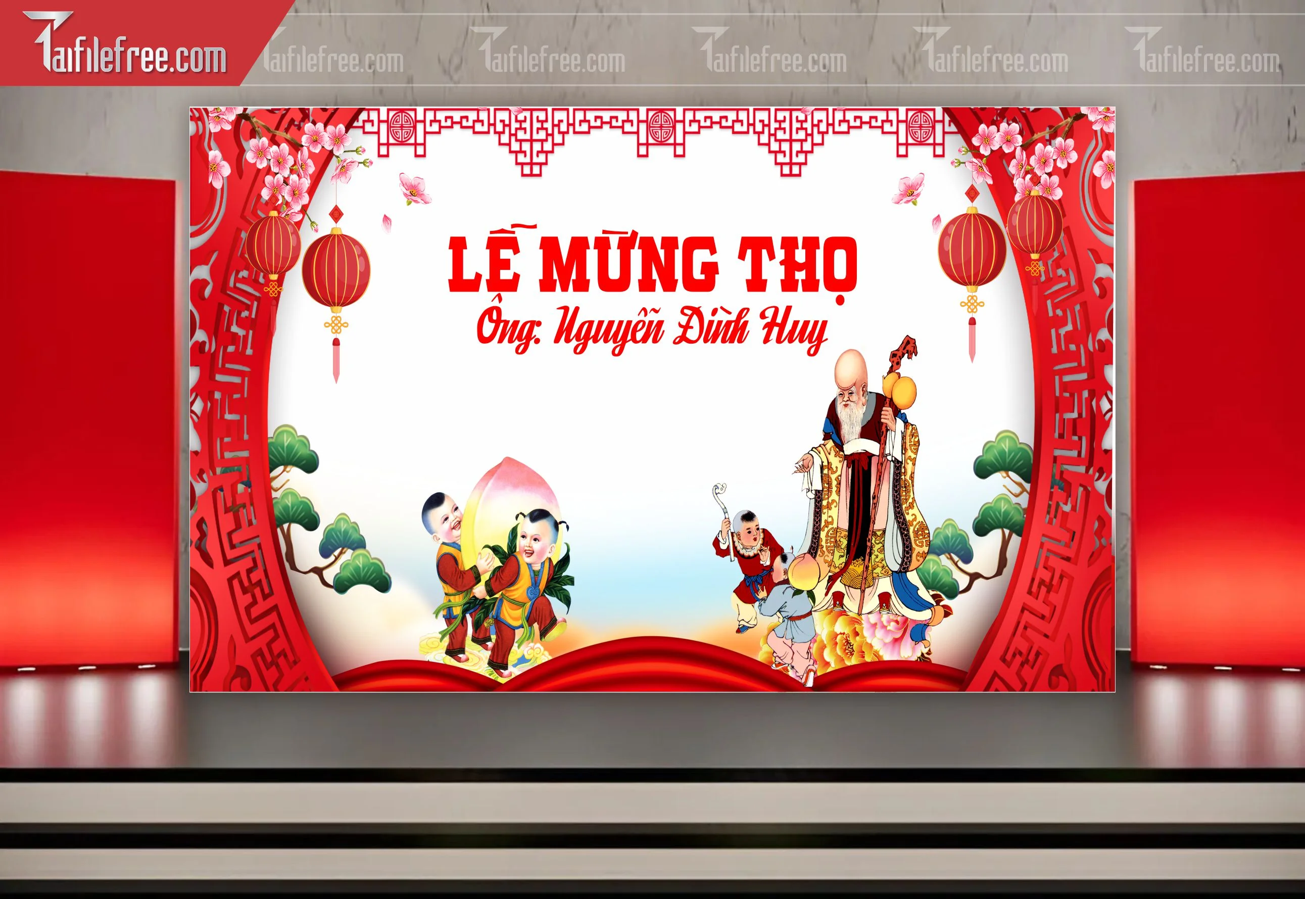 Background Phông Nền Mừng Thọ_MT57