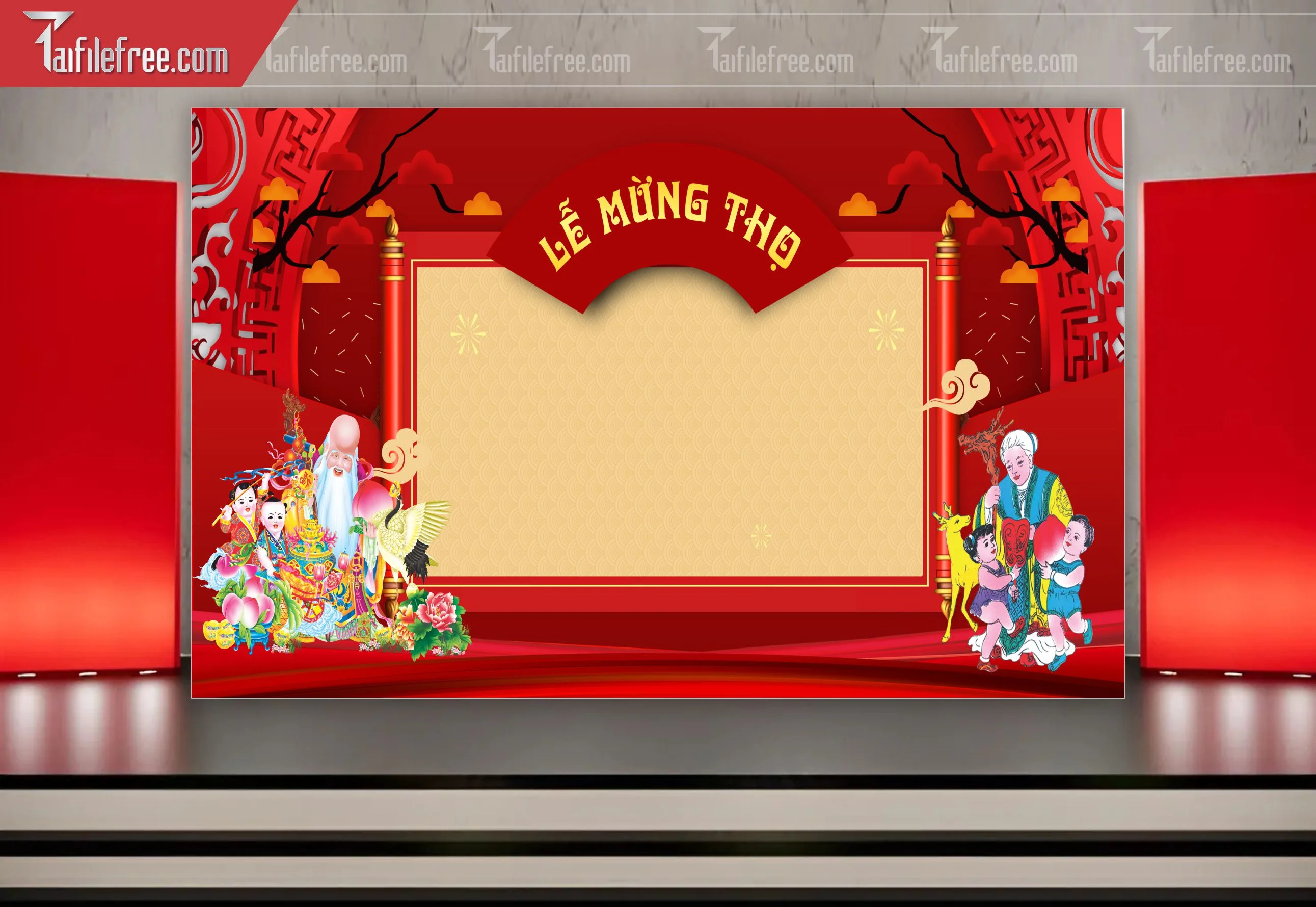 Background Phông Nền Mừng Thọ_MT58