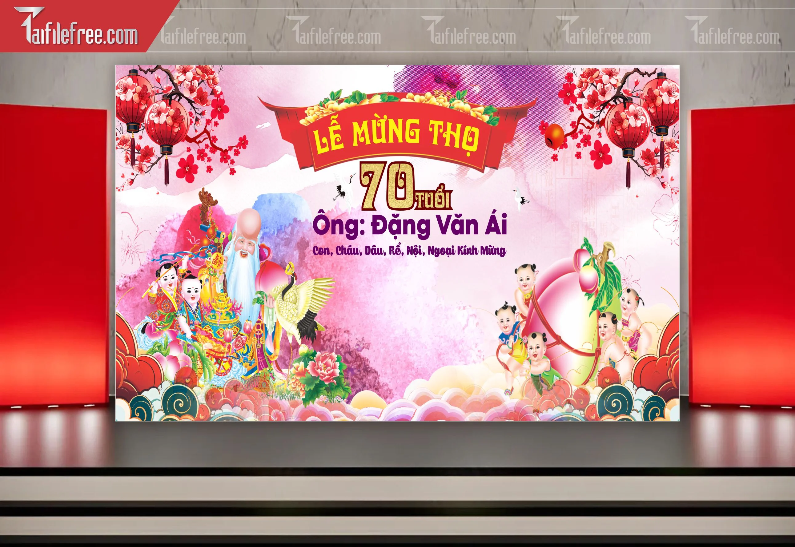 Background Phông Nền Mừng Thọ_MT60