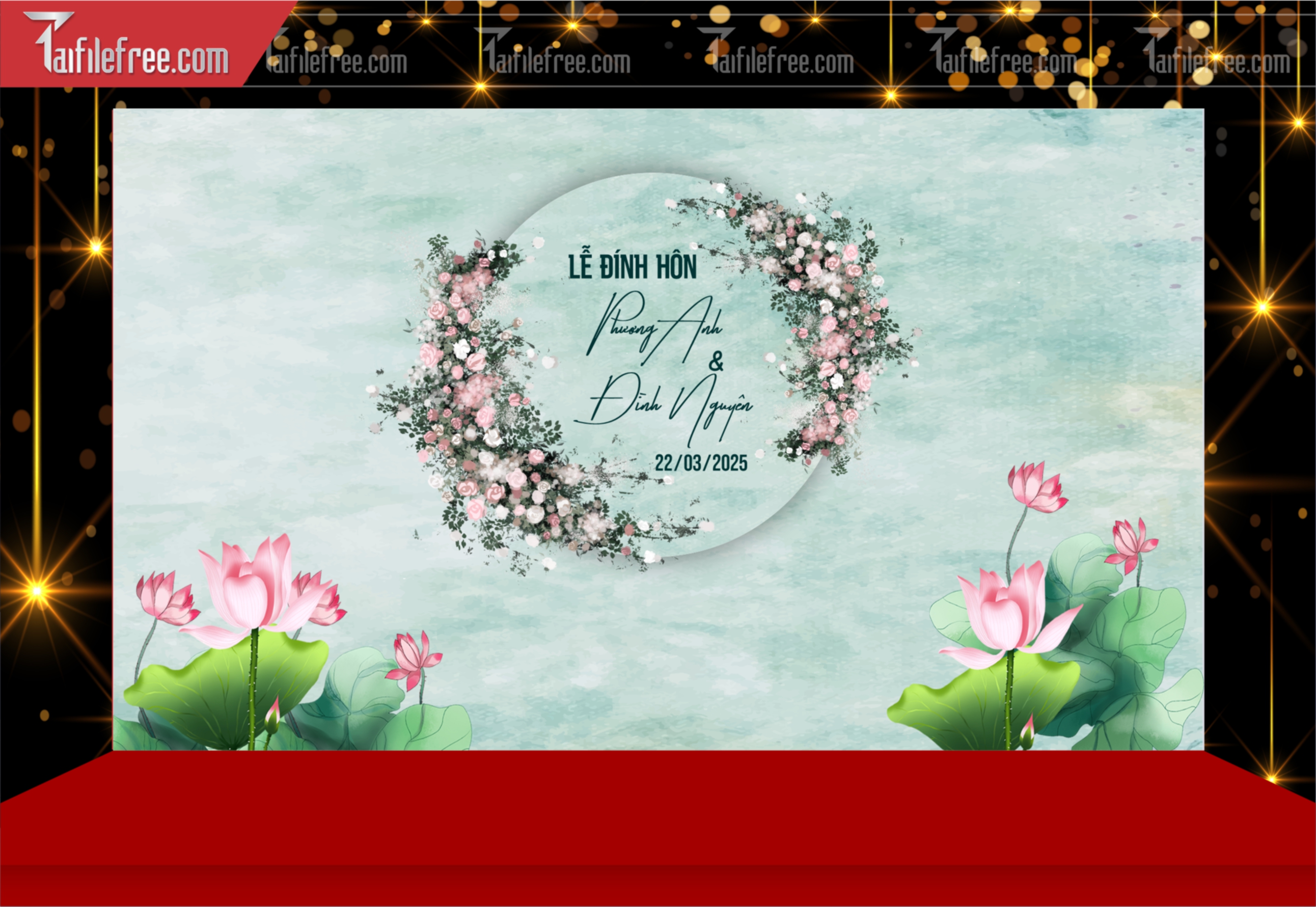 Mẫu Trang Trí Backdrop Đám Cưới Đẹp PDC120