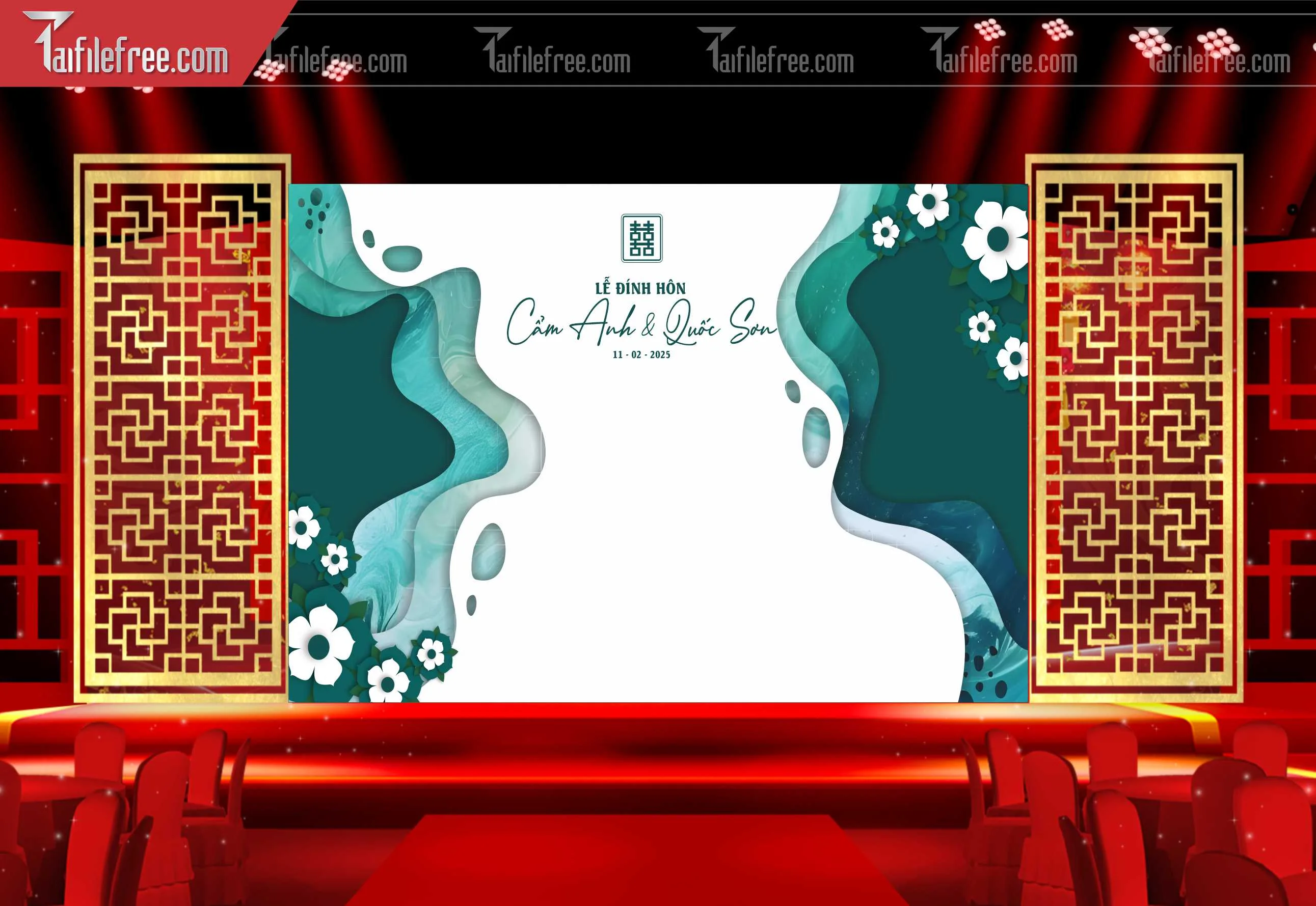 Mẫu Trang Trí Backdrop Đám Cưới Đẹp PDC22