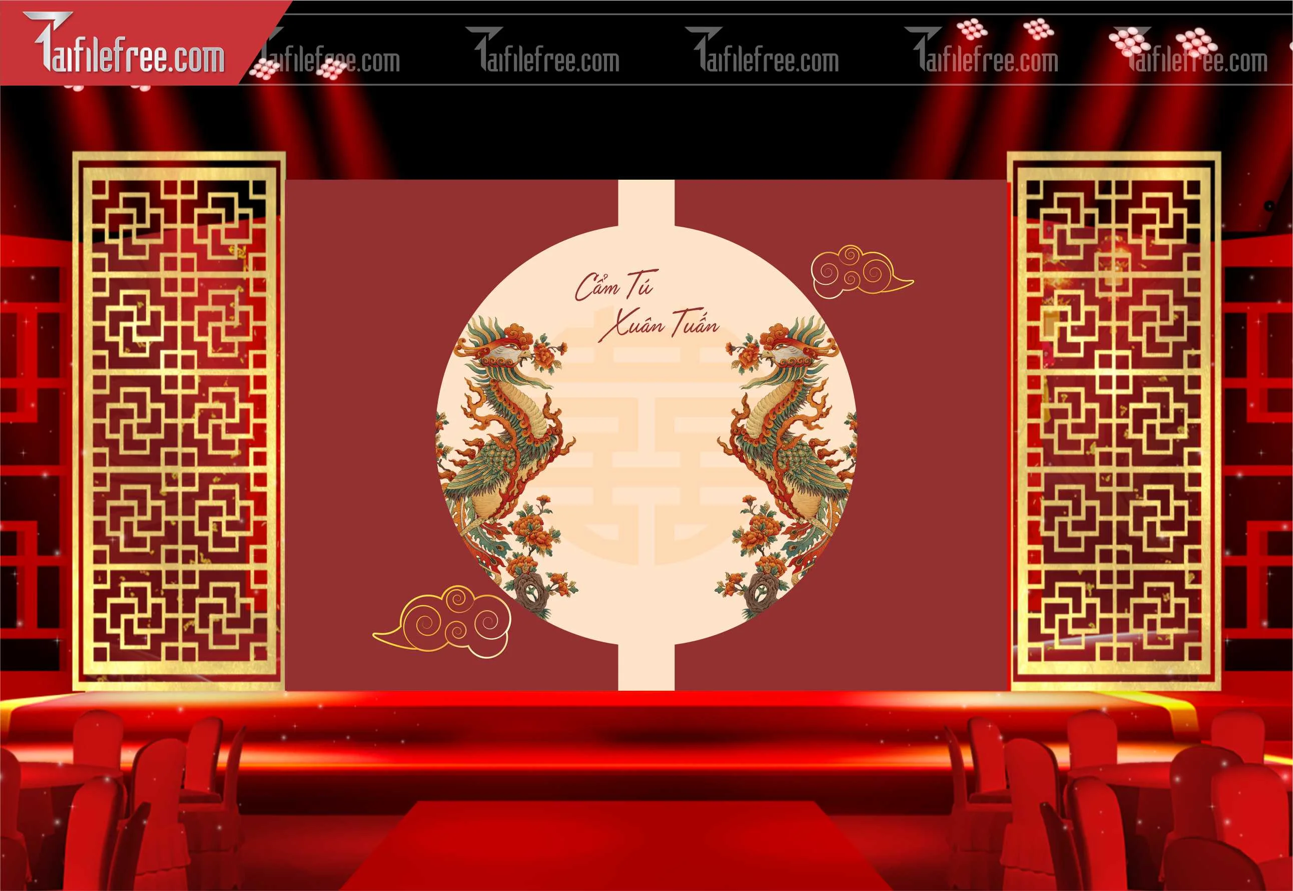 Mẫu Trang Trí Backdrop Đám Cưới Đẹp PDC25