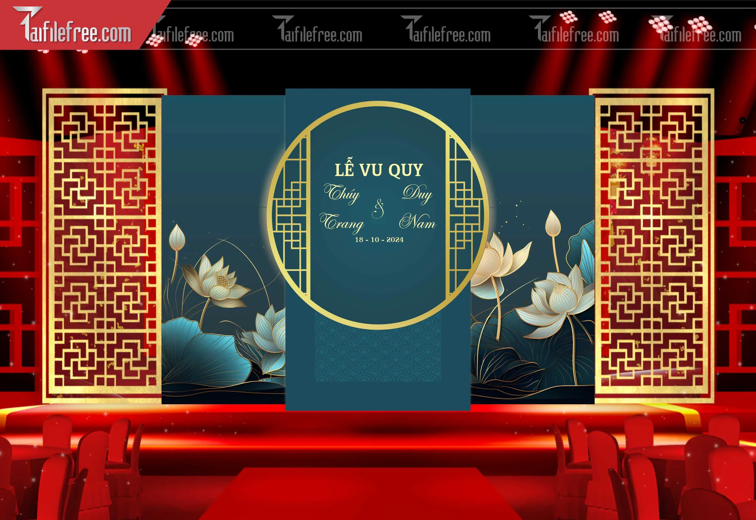 Mẫu Trang Trí Backdrop Đám Cưới Đẹp PDC26