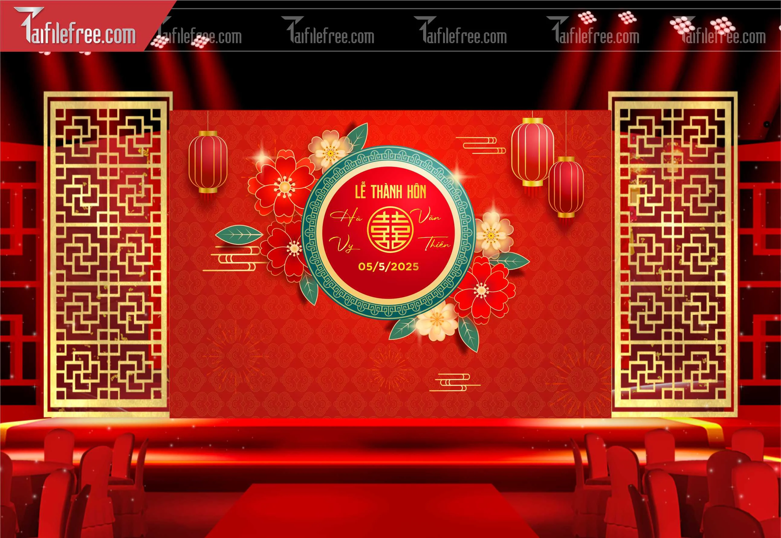 Mẫu Trang Trí Backdrop Đám Cưới Đẹp PDC30
