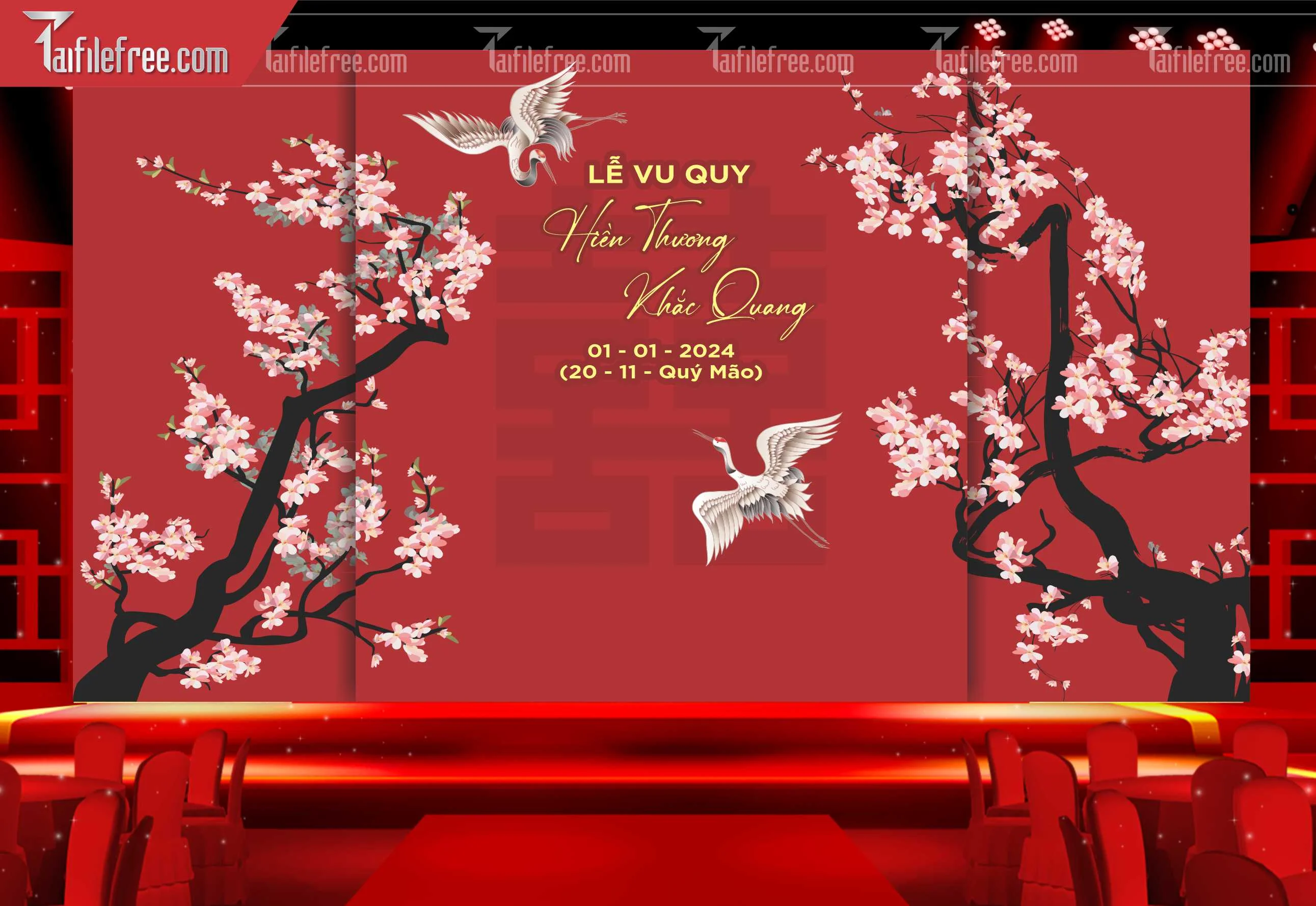 Mẫu Trang Trí Backdrop Đám Cưới Đẹp PDC46