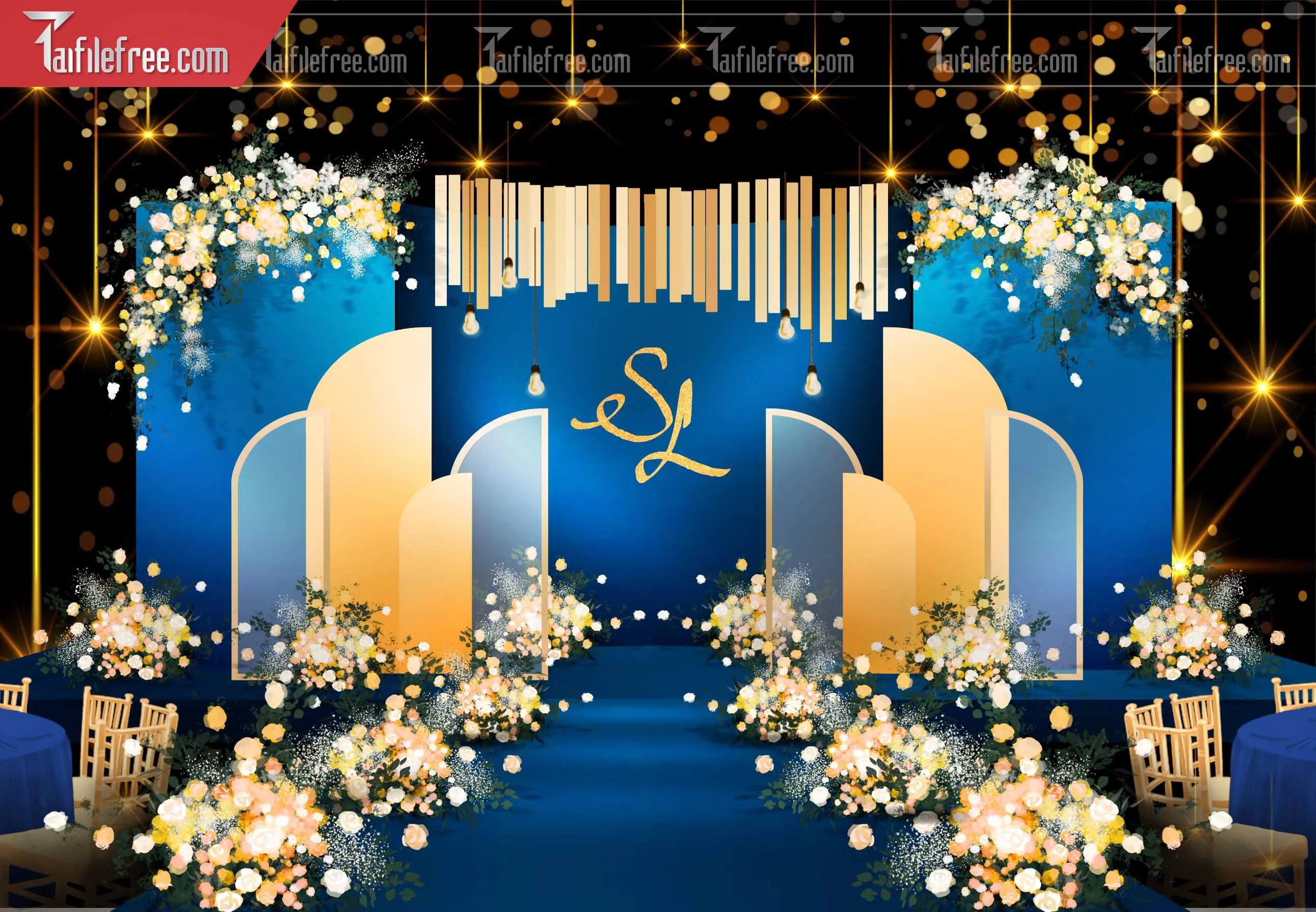 Mẫu Trang Trí Backdrop Đám Cưới Đẹp PDC64