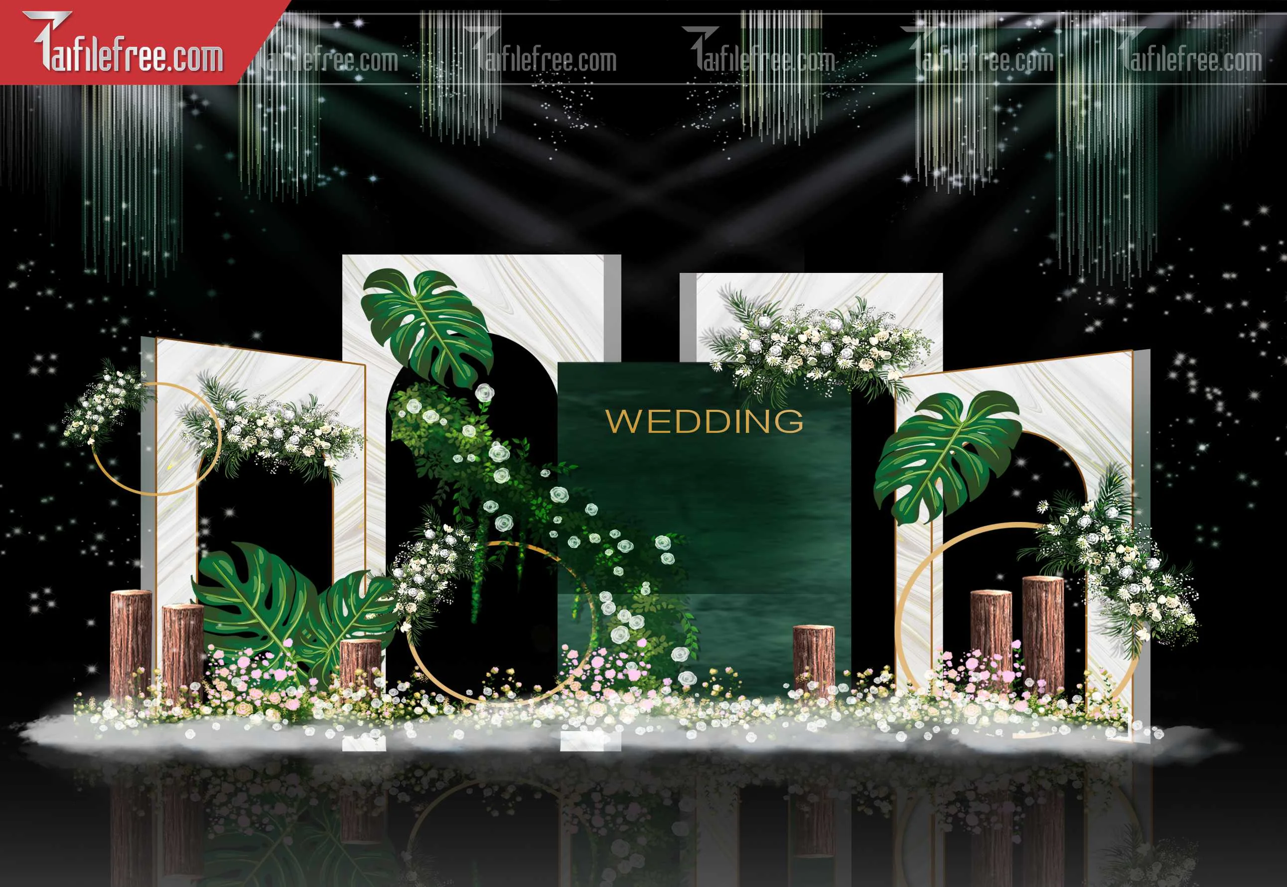 Mẫu Trang Trí Backdrop Đám Cưới Đẹp PDC65