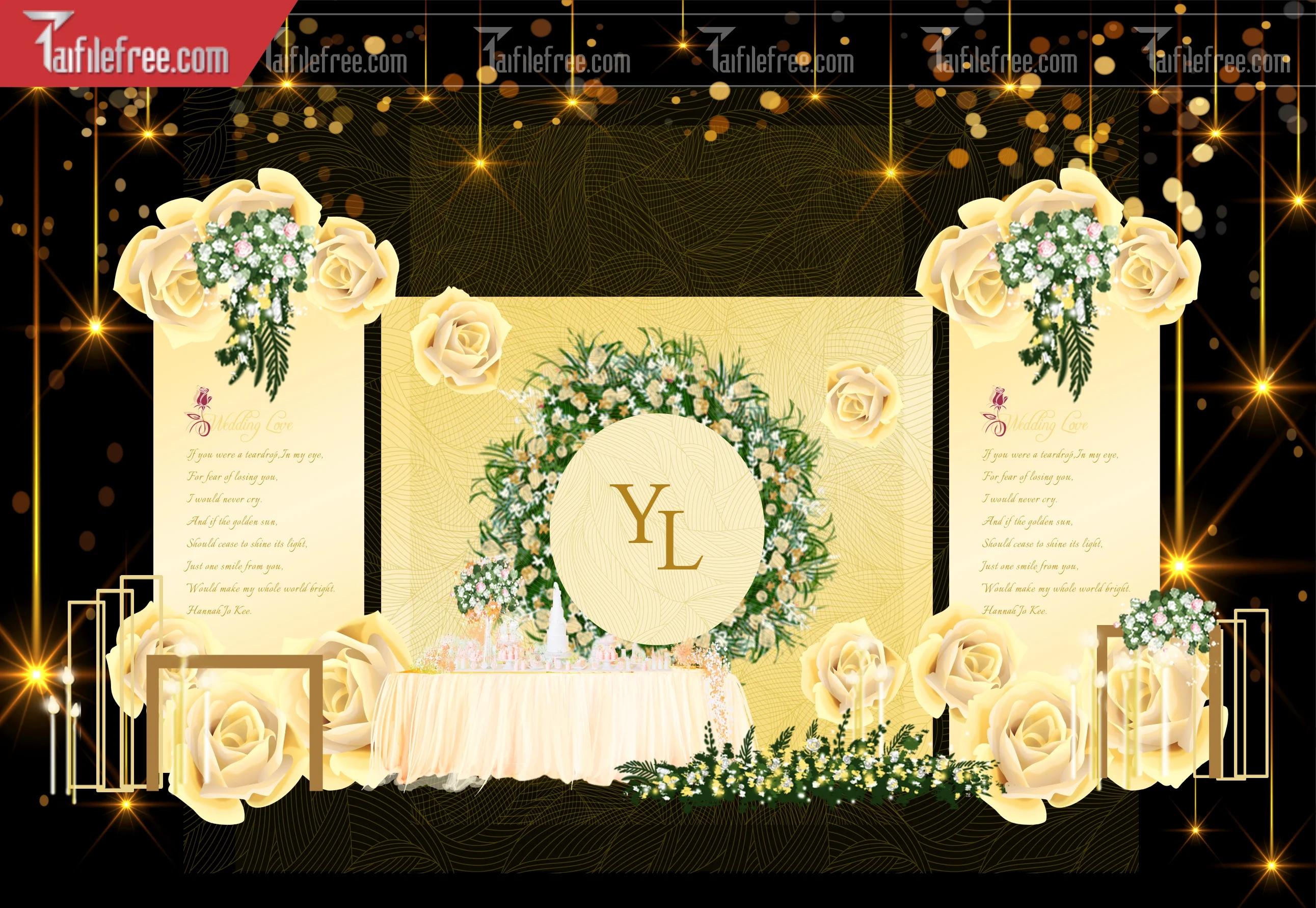 Mẫu Trang Trí Backdrop Đám Cưới Đẹp PDC89