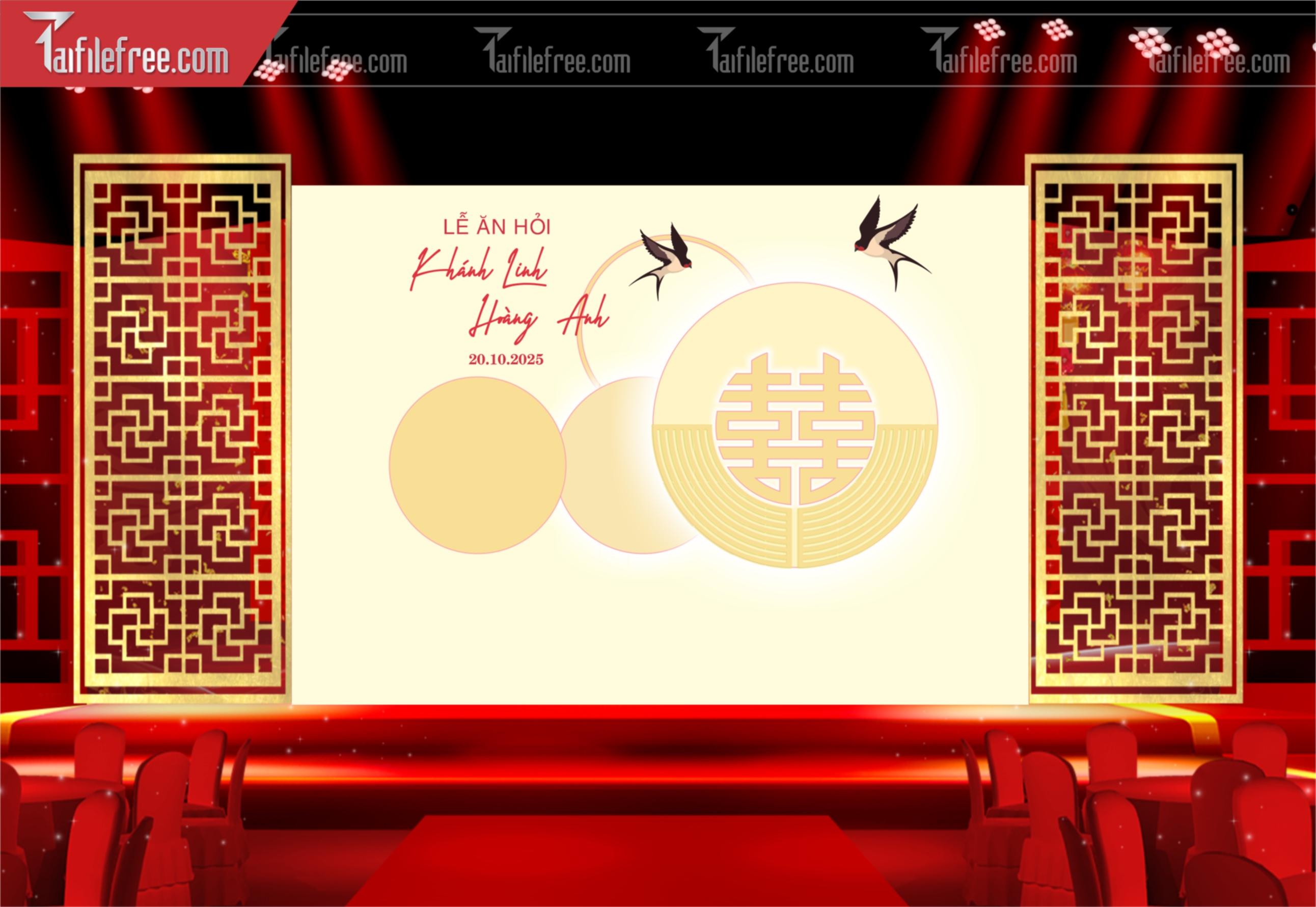 Mẫu Trang Trí Backdrop Đám Cưới Đẹp PDC97