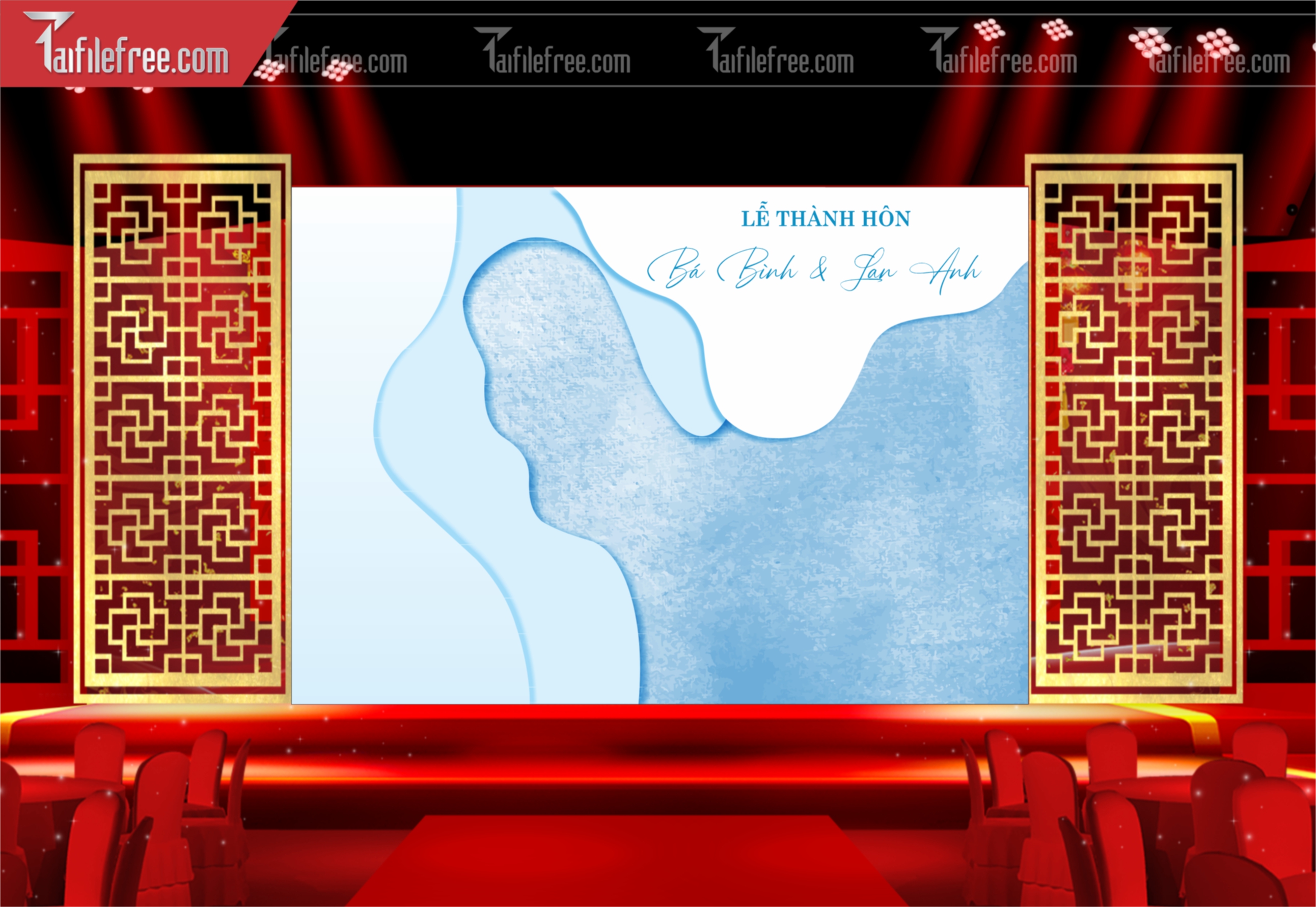 Mẫu Trang Trí Backdrop Đám Cưới Đẹp PDC98
