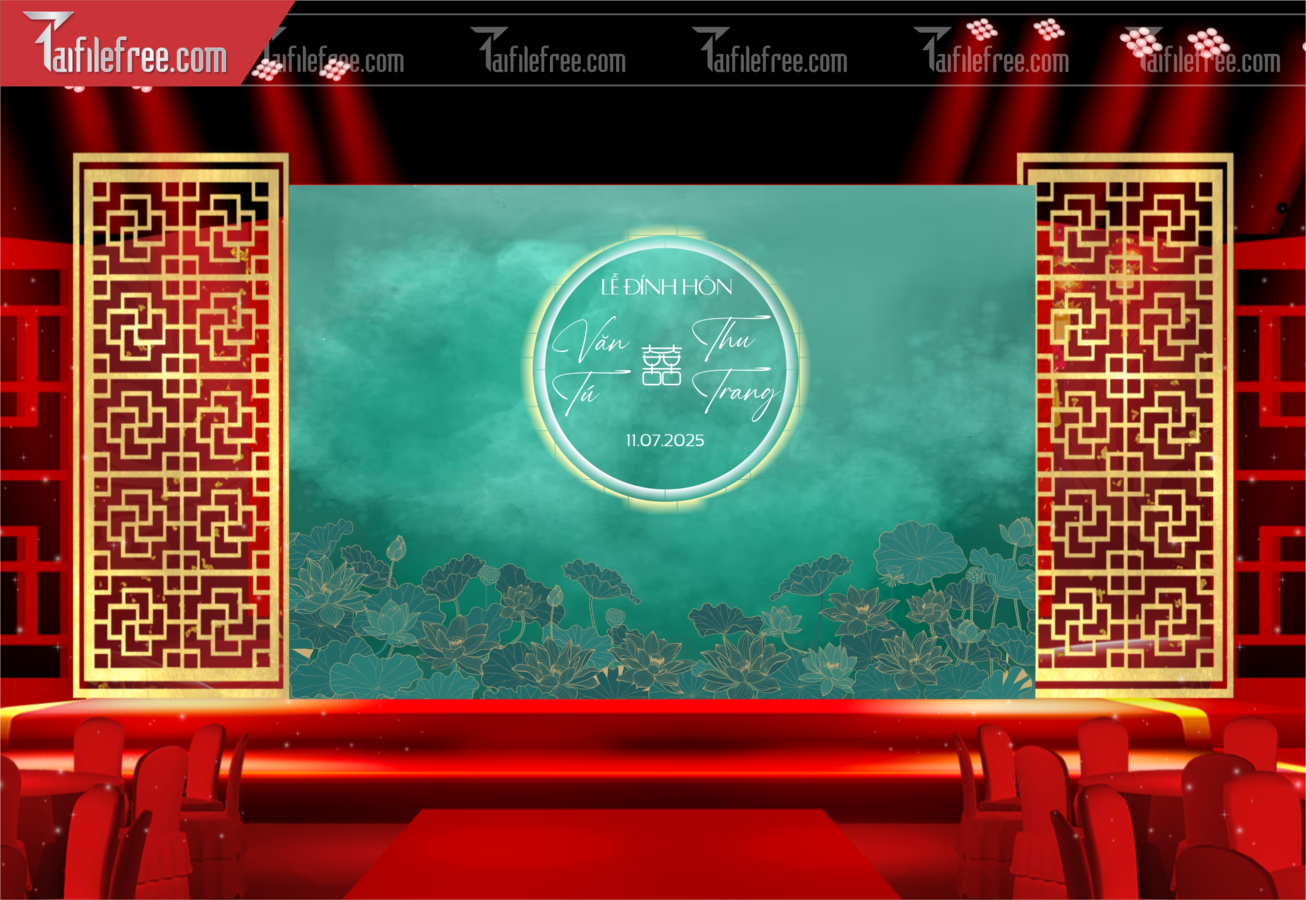 Mẫu Trang Trí Backdrop Đám Cưới Đẹp PDC99