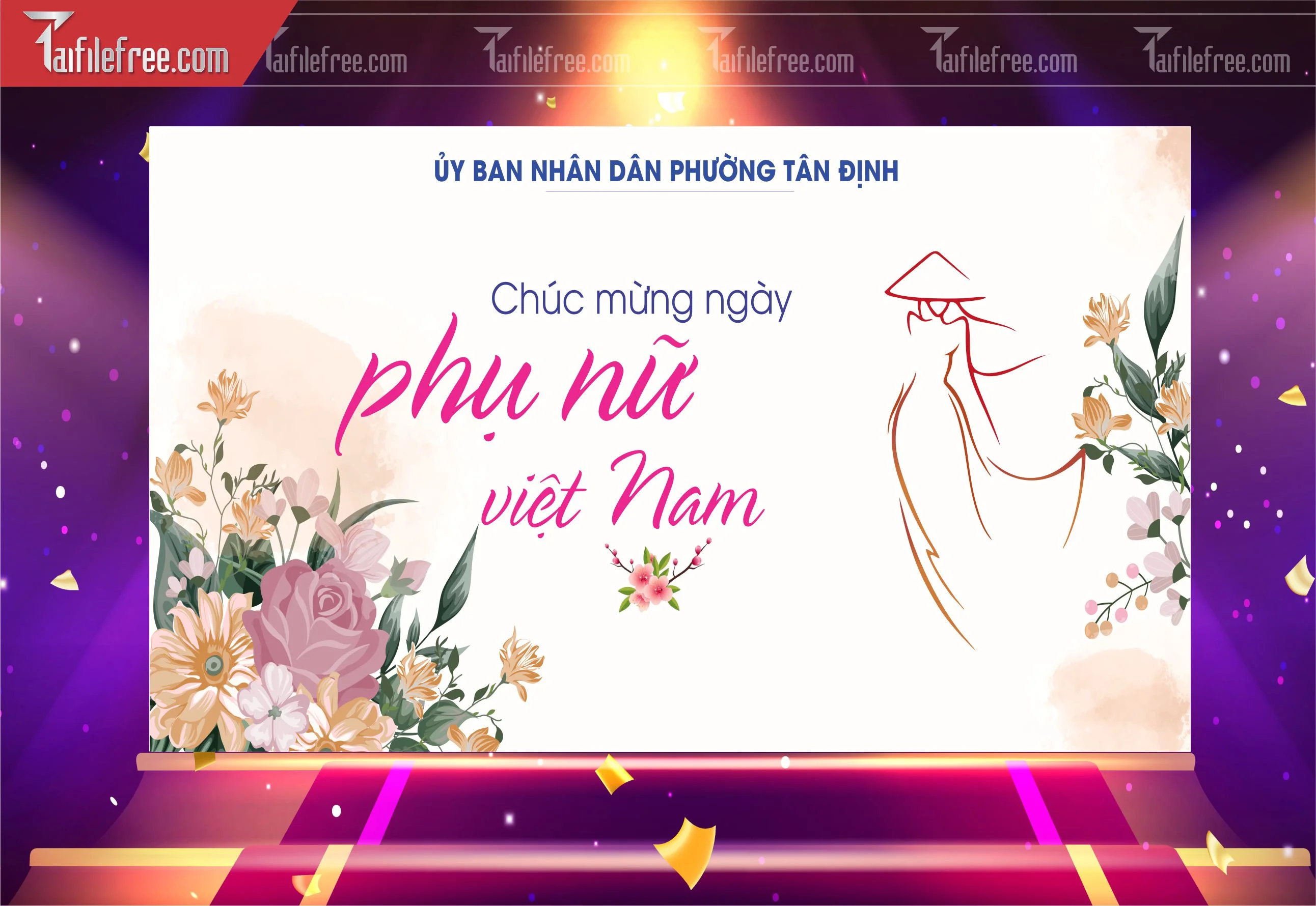 Phông Nền Ngày Phụ Nữ Việt Nam Đẹp, Ấn Tượng PNN87