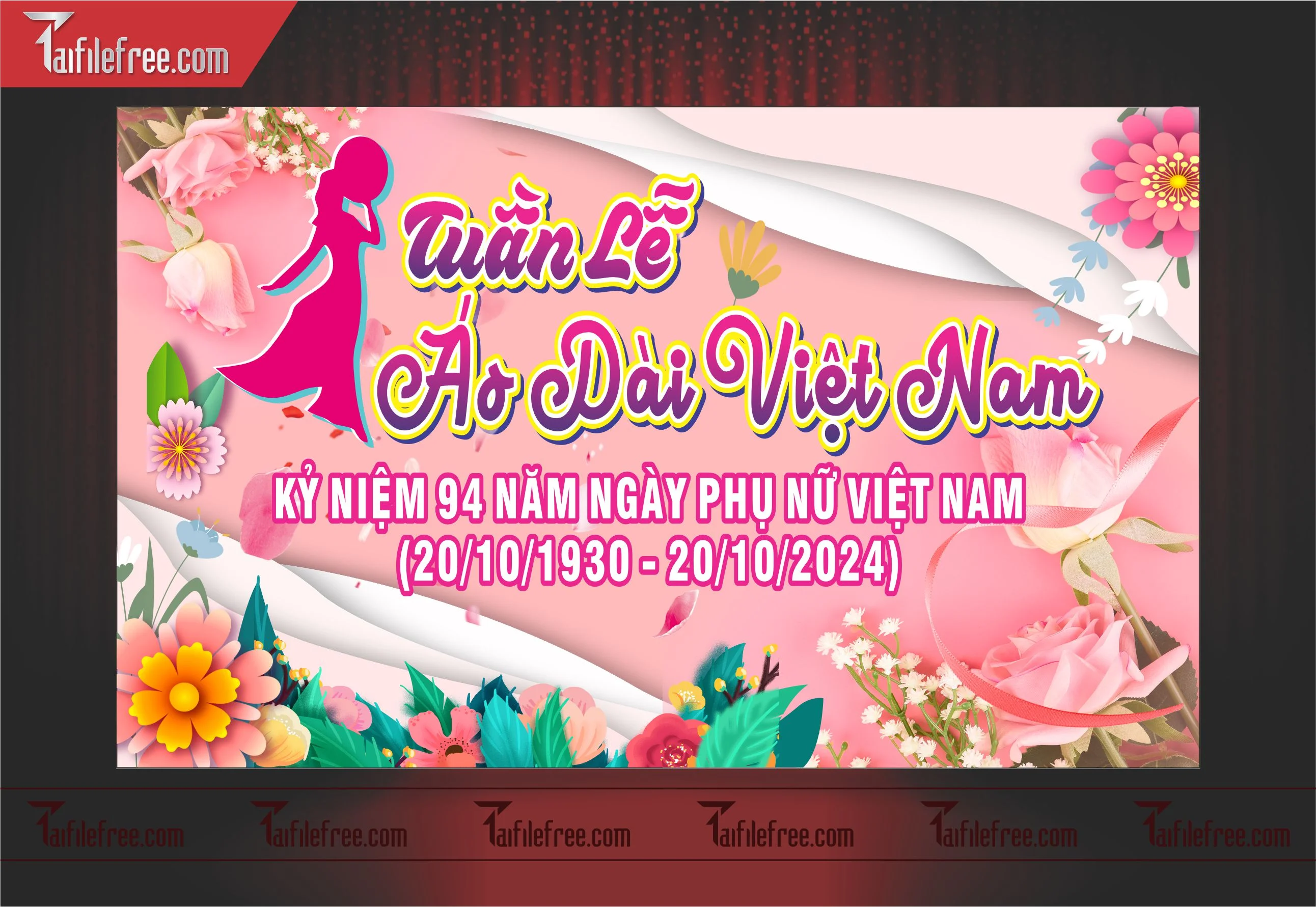 Phông Nền Ngày Phụ Nữ Việt Nam Đẹp, Ấn Tượng PNN28
