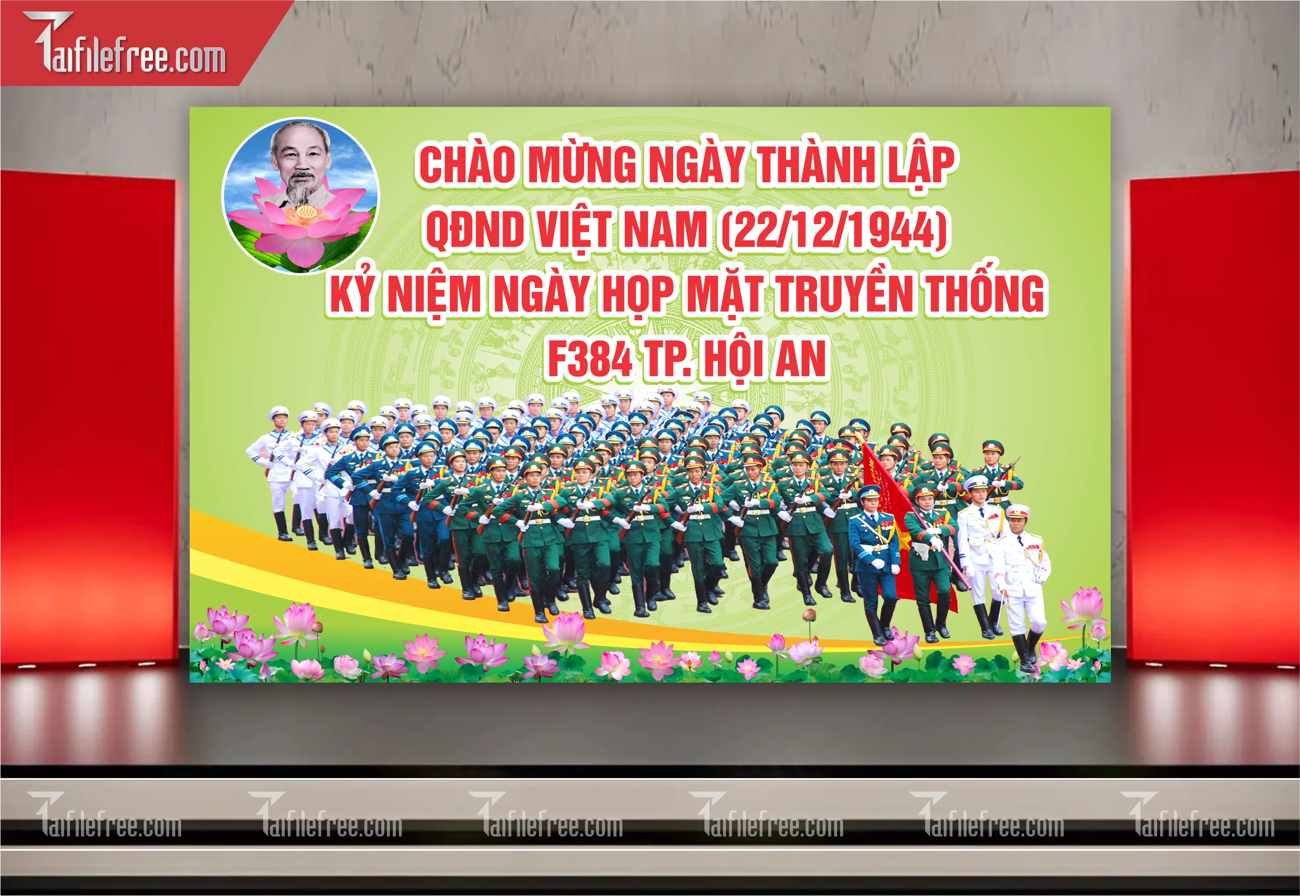 Poster  Kỷ Niệm Ngày Thành Lập Quân đội Nhân Dân_QD12