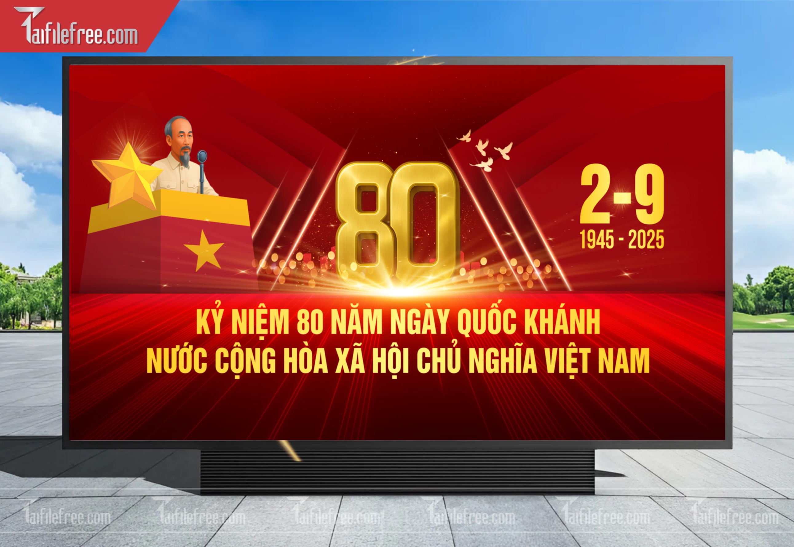 Banner, Poster Kỷ Niệm Quốc Khánh Ngày Độc Lập QK40