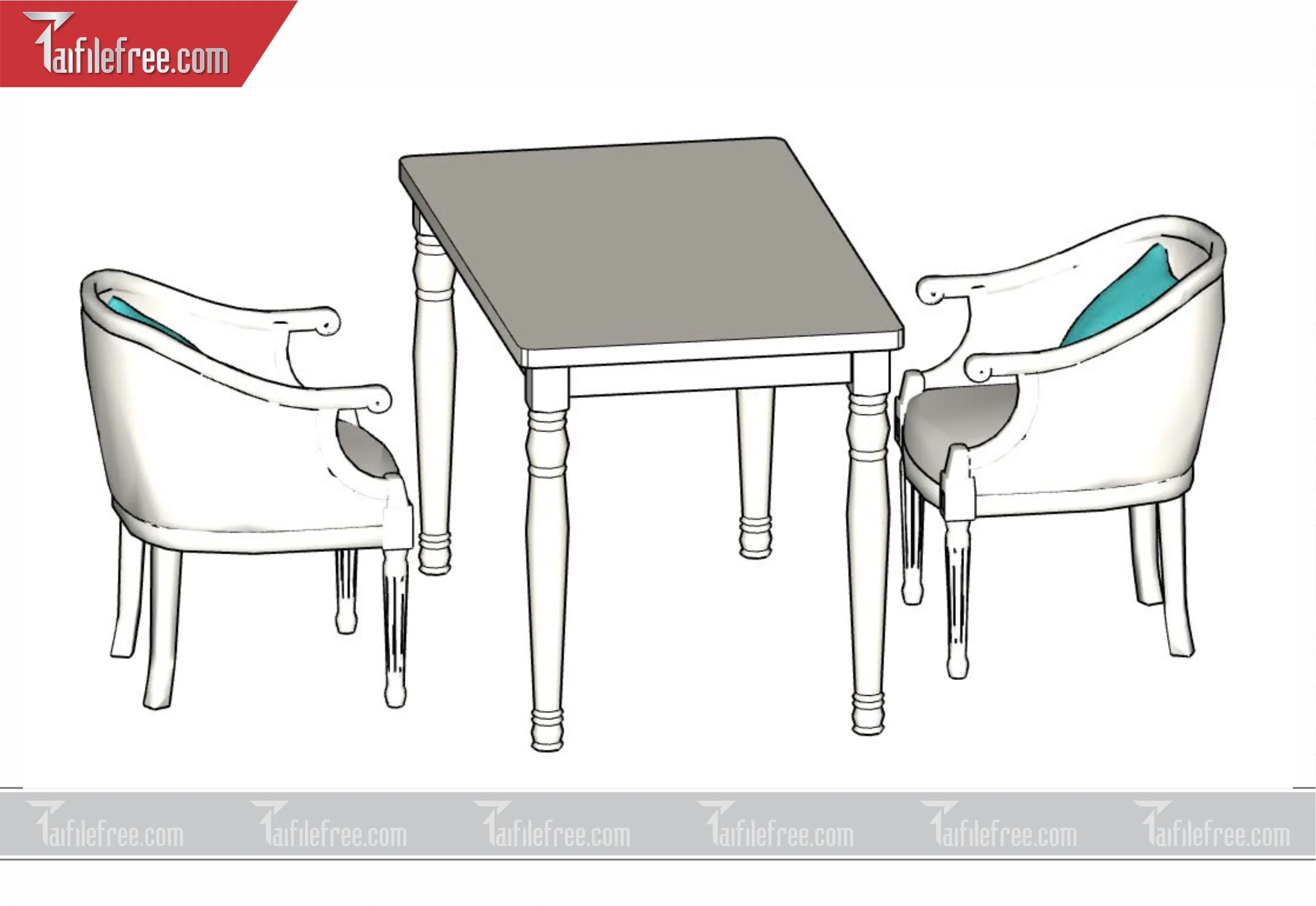 File 3D Sketchup Bàn Ăn_SK53