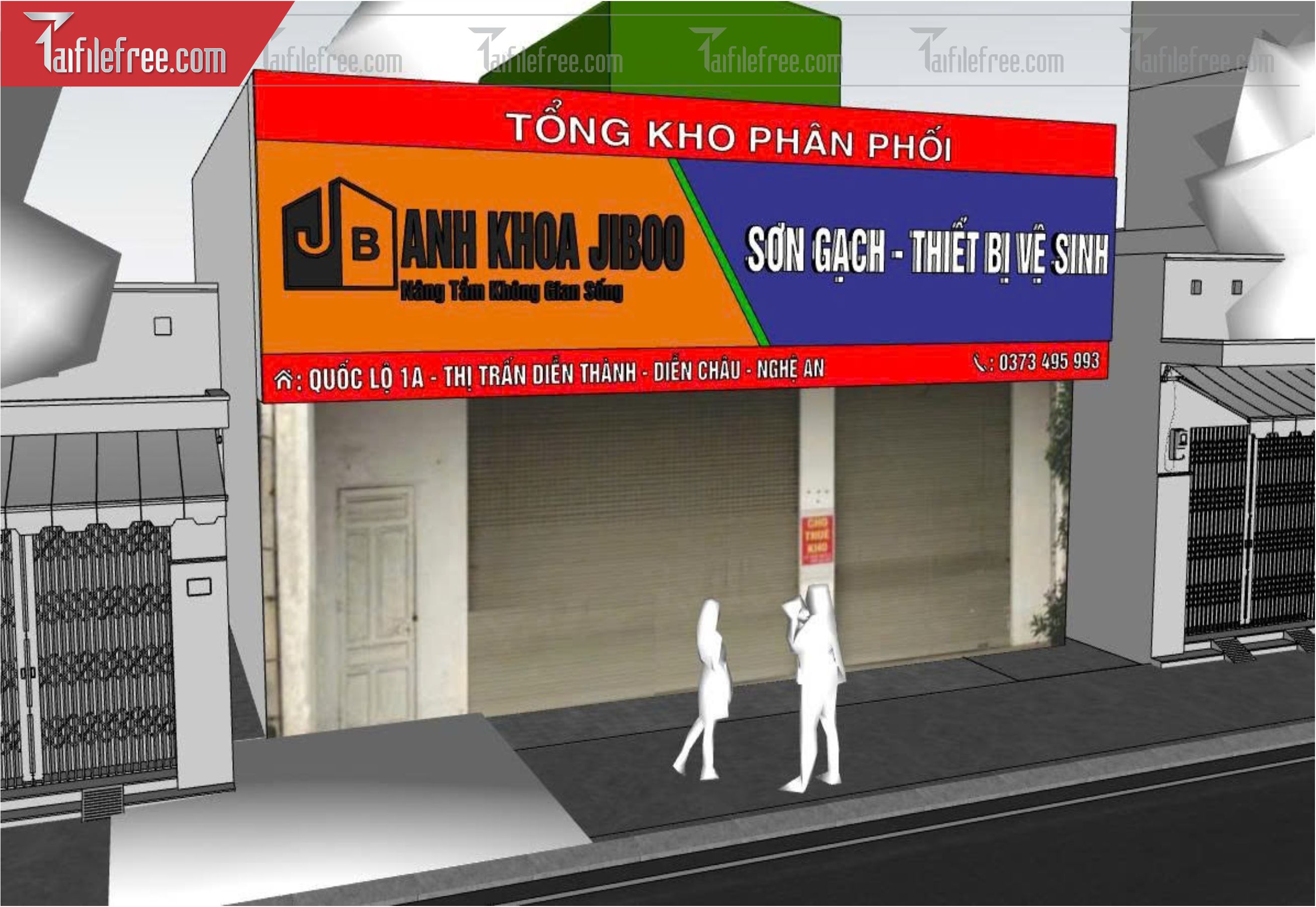 File 3D Sketchup Cửa Hàng Gạch_SK705
