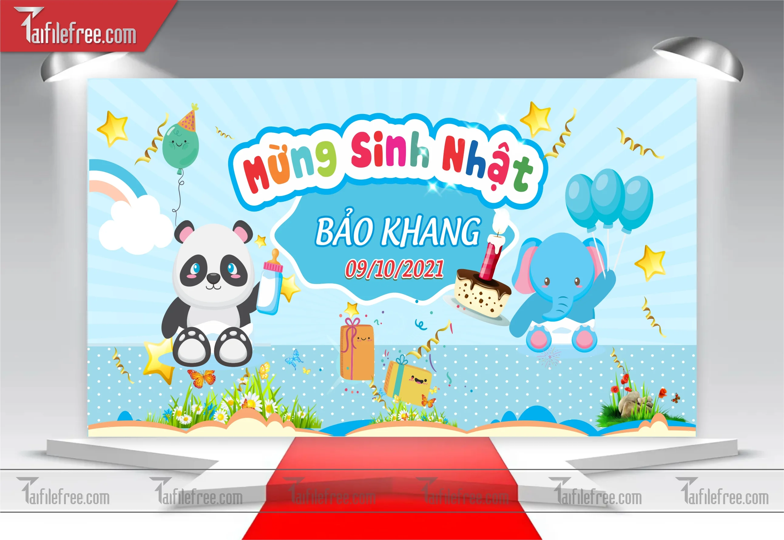 Mẫu Backdrop, Background Sinh Nhật Đẹp - Sang Trọng SNA08