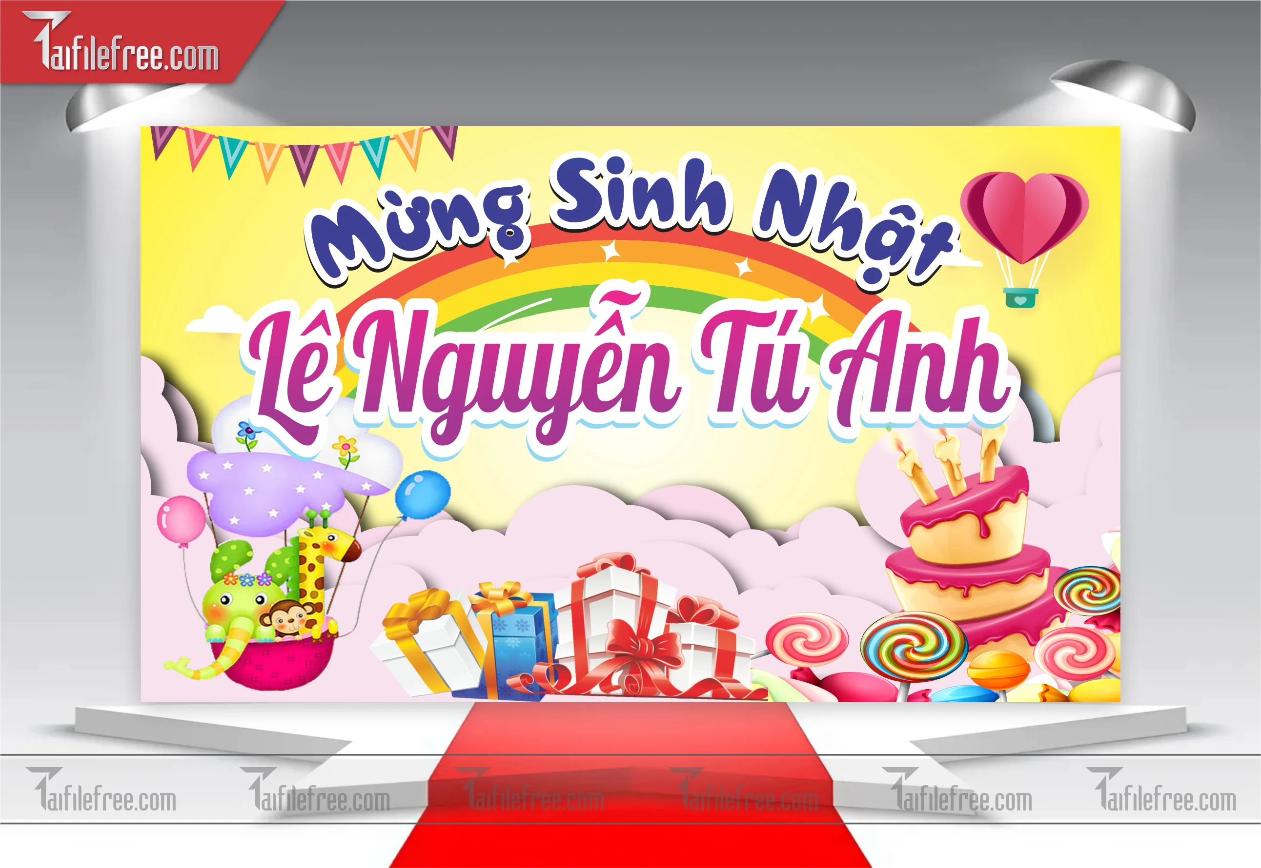 Mẫu Backdrop, Background Sinh Nhật Đẹp - Sang Trọng SNA32