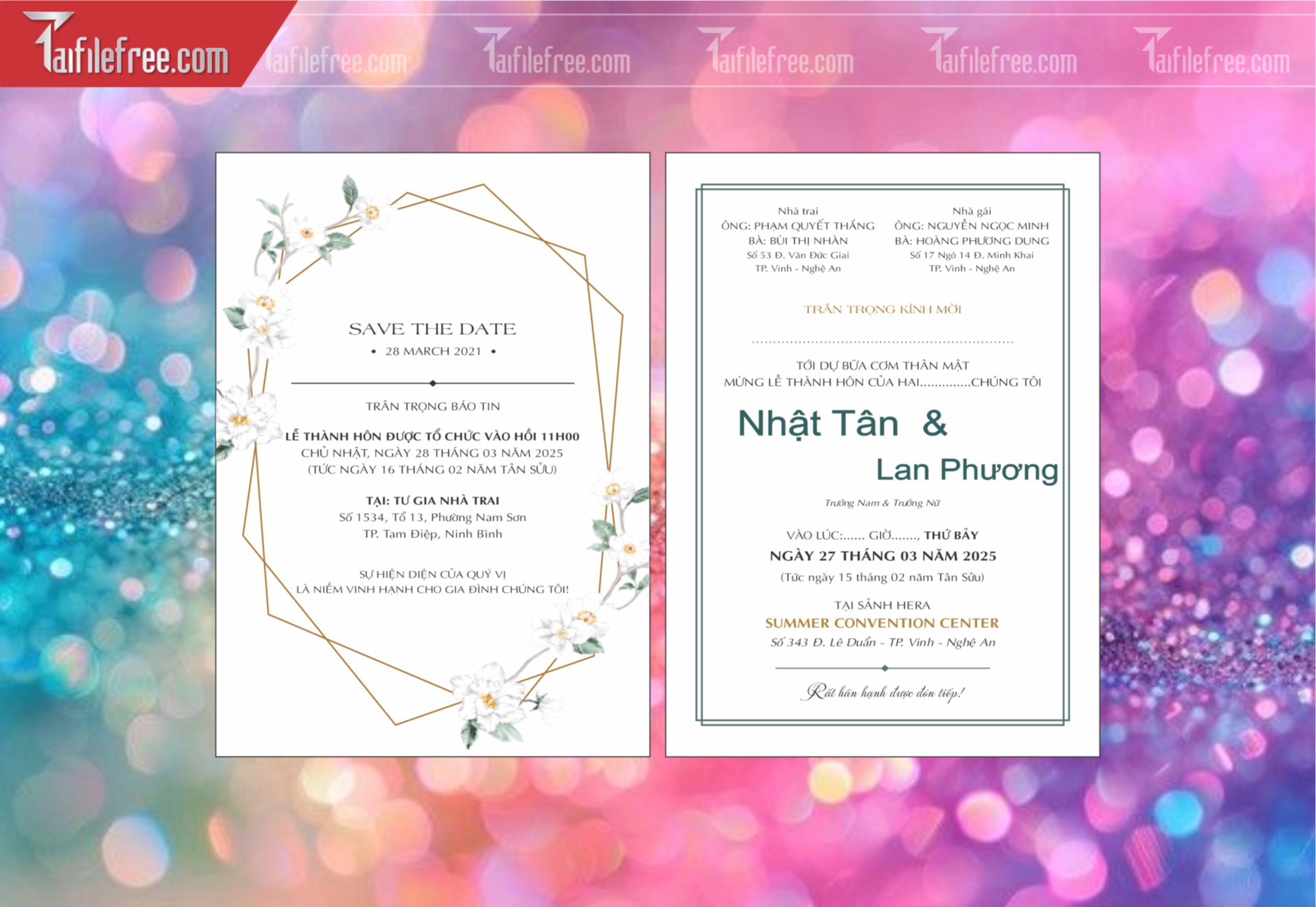 Mẫu Thiệp Cưới Đẹp File Vector_TC105