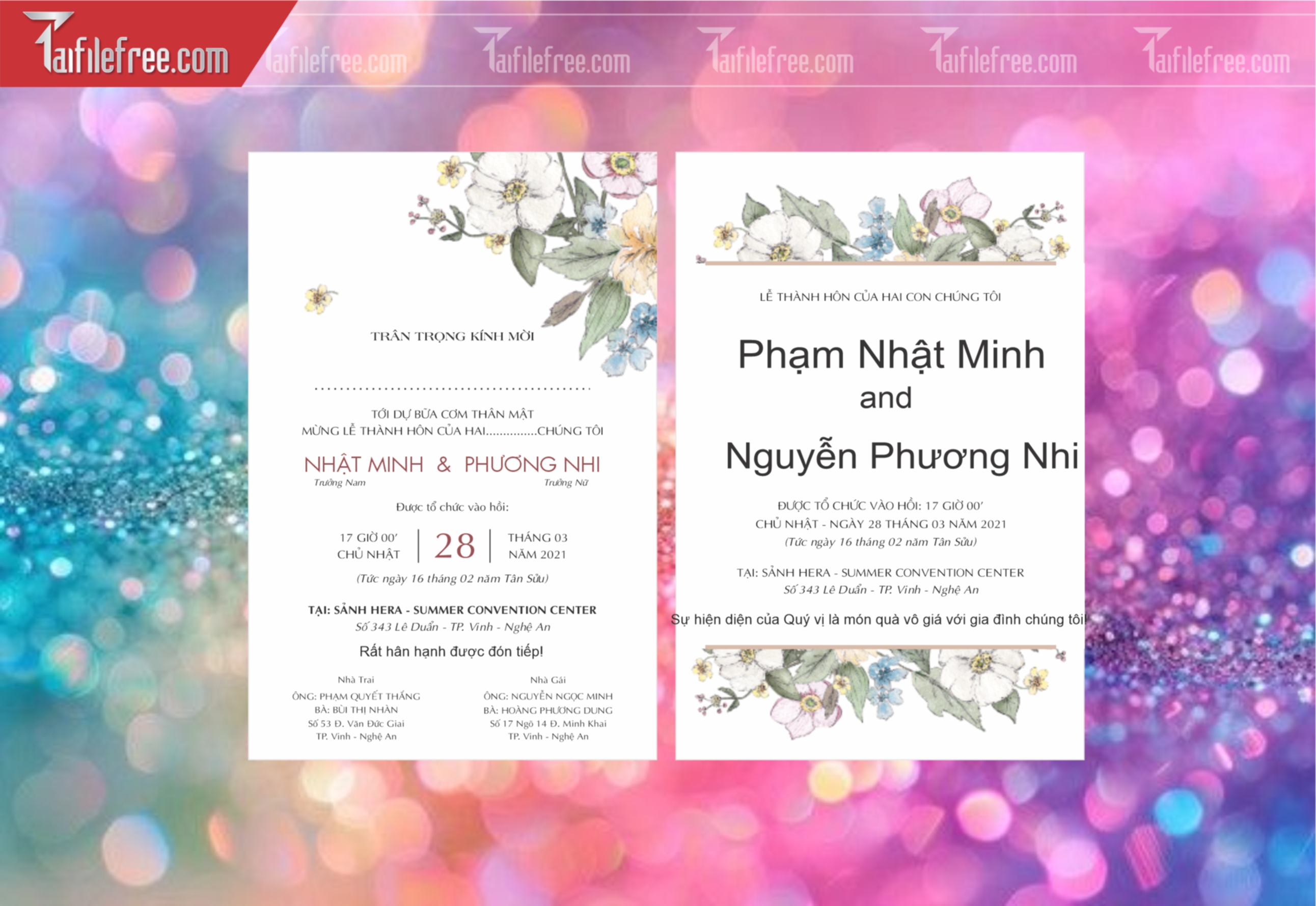 Mẫu Thiệp Cưới Đẹp File Vector_TC109