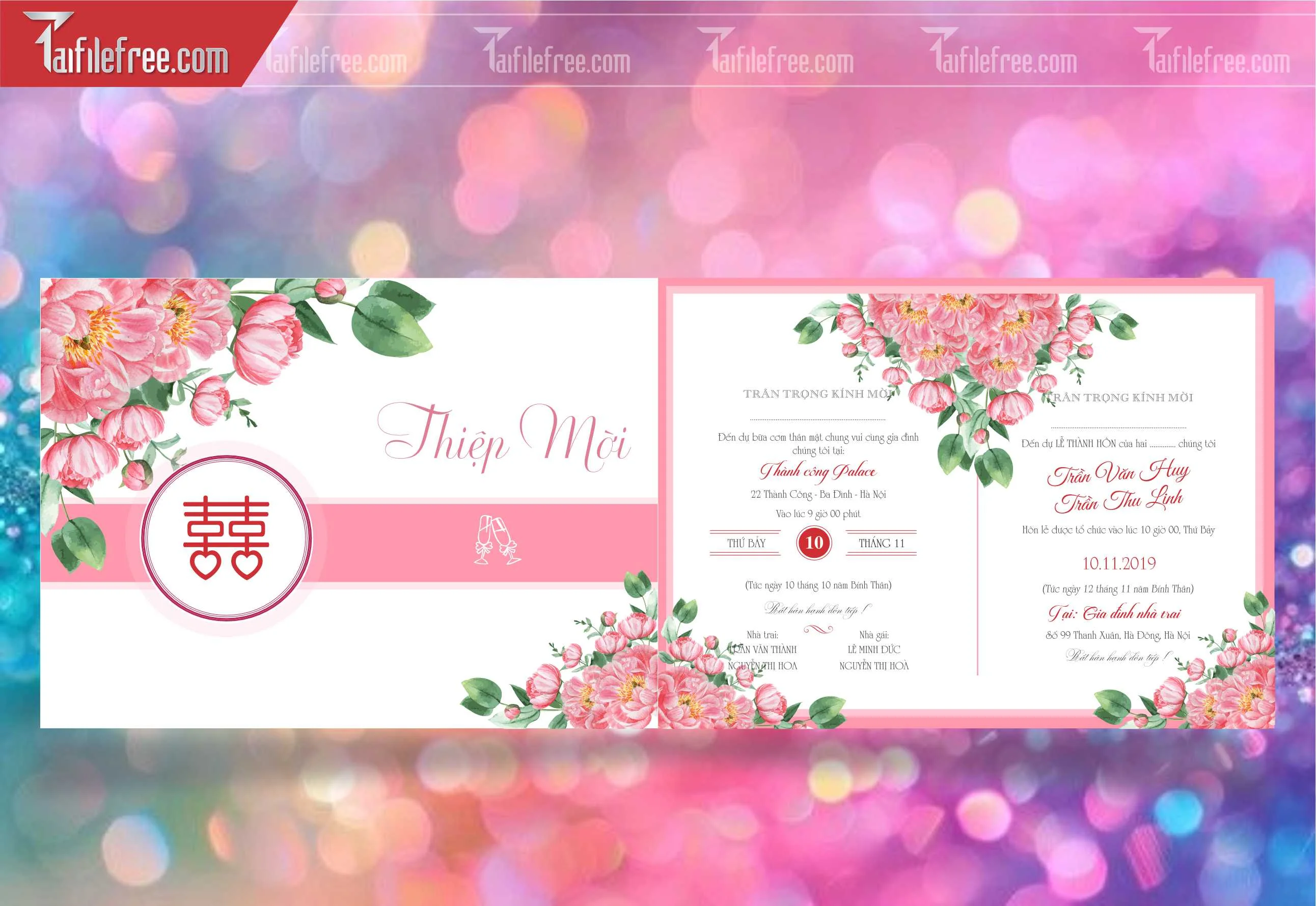 Mẫu Thiệp Cưới Đẹp File Vector_TC11