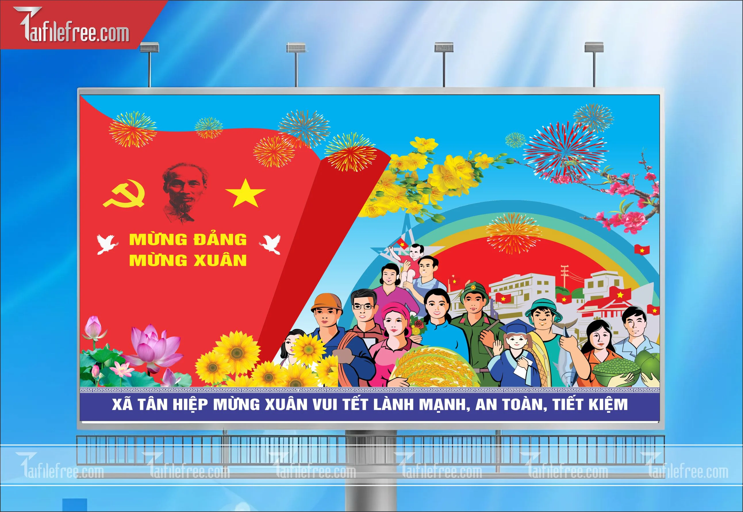 TRANH CỔ ĐỘNG MỪNG ĐẢNG MỪNG XUÂN_TD02