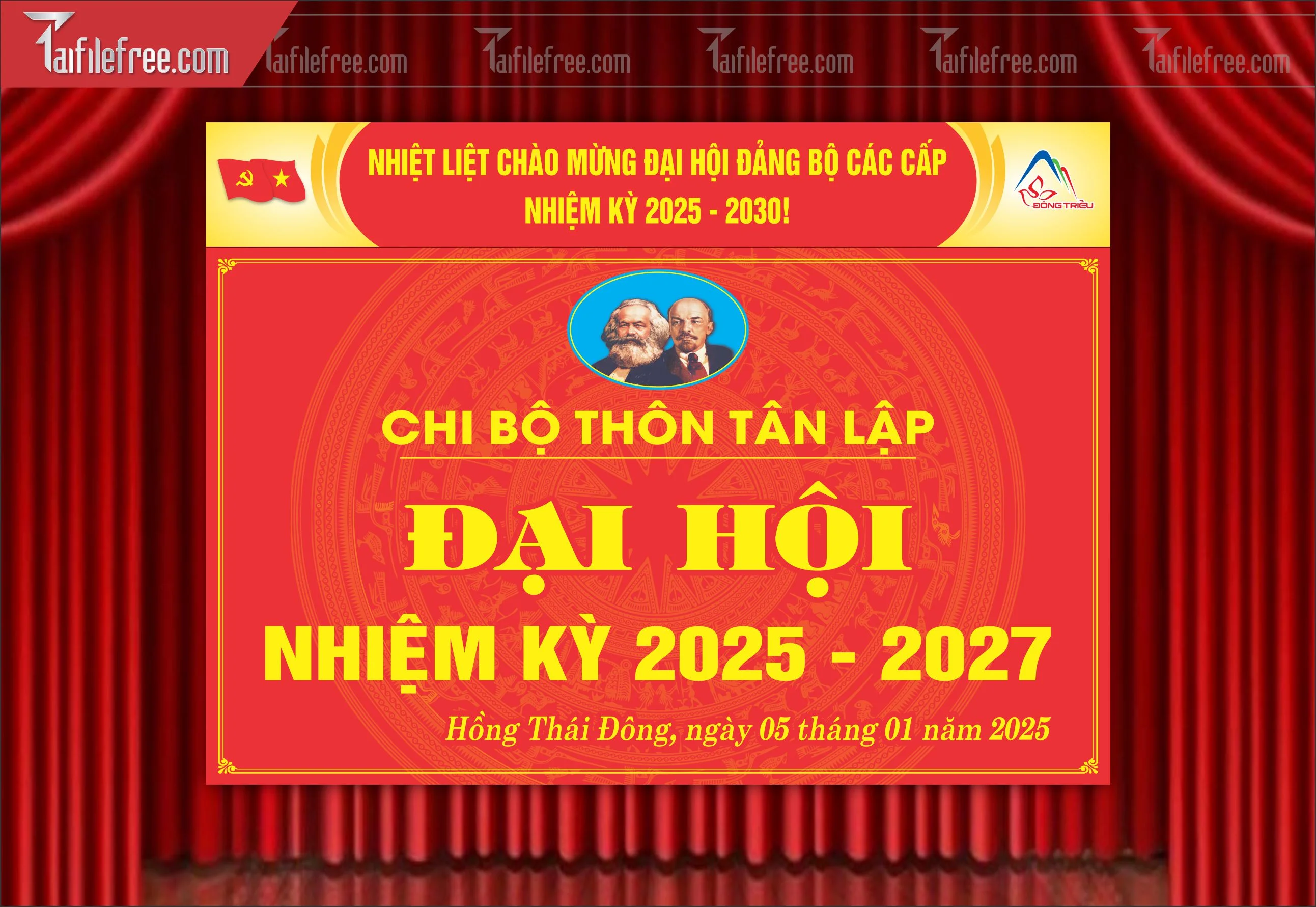 Maket Trang Trí Đại Hội Đảng Bộ_TD116