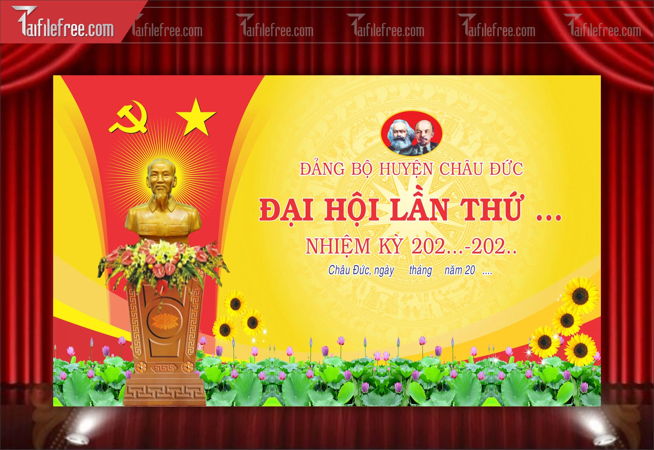 Maket Trang Trí Đại Hội Đảng Bộ_TD118