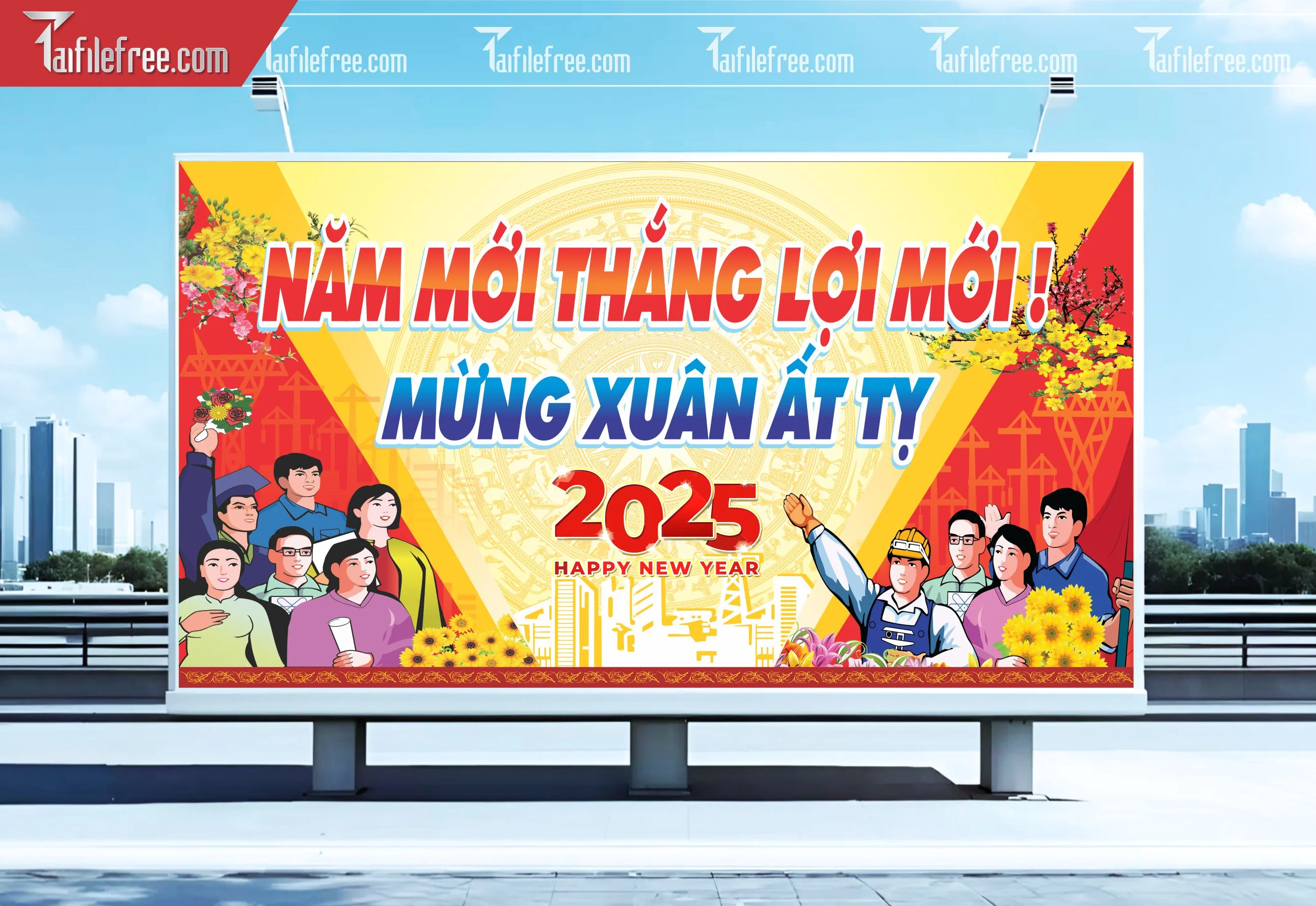Mẫu Poster/Banner Mừng Đảng Mừng Xuân_TD171