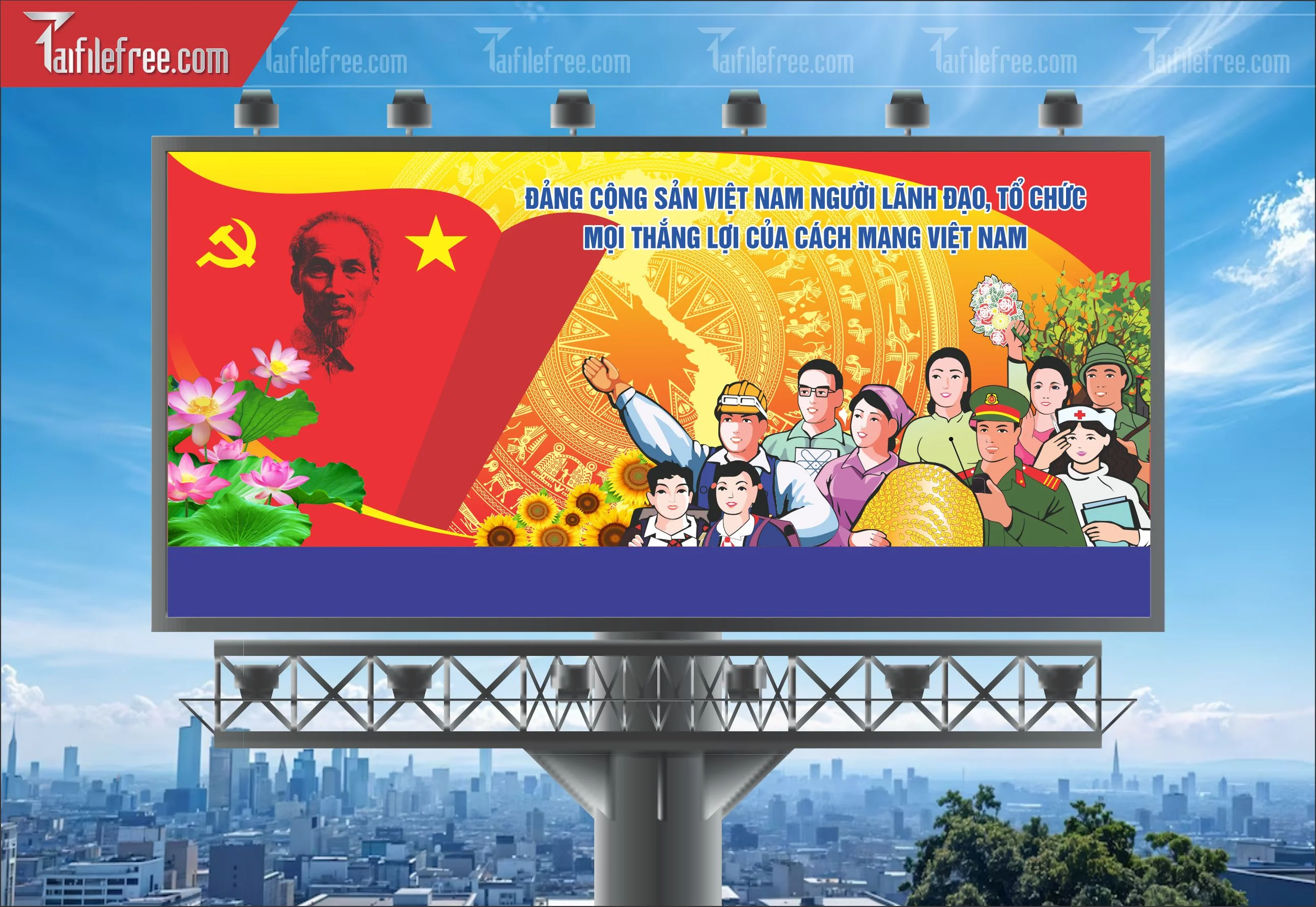 Mẫu Poster/Banner Chào Mừng Ngày Thành Lập Đảng_TD188