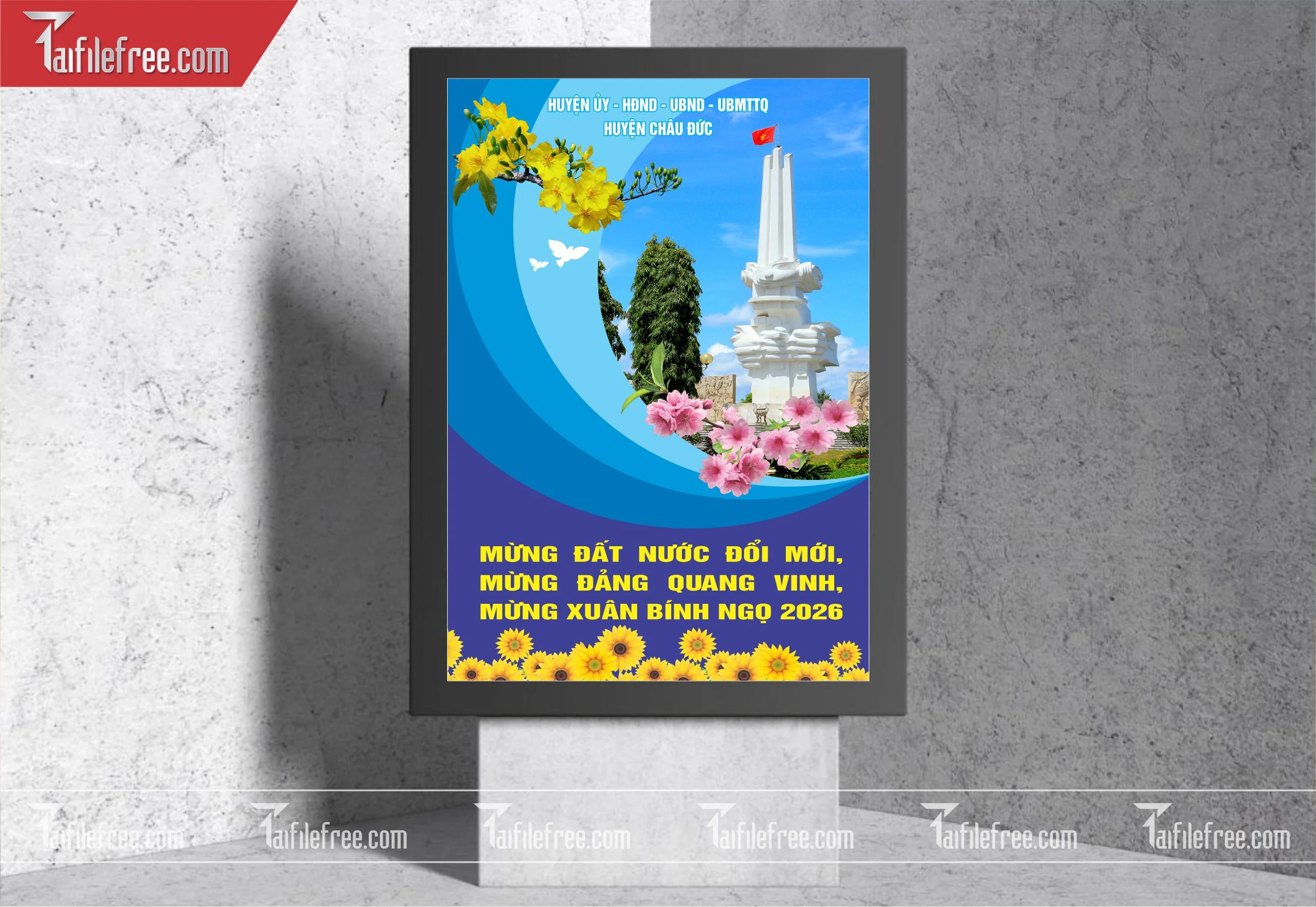 Mẫu Poster/Banner Xây Dựng Đổi Mới Đất Nước_TD229