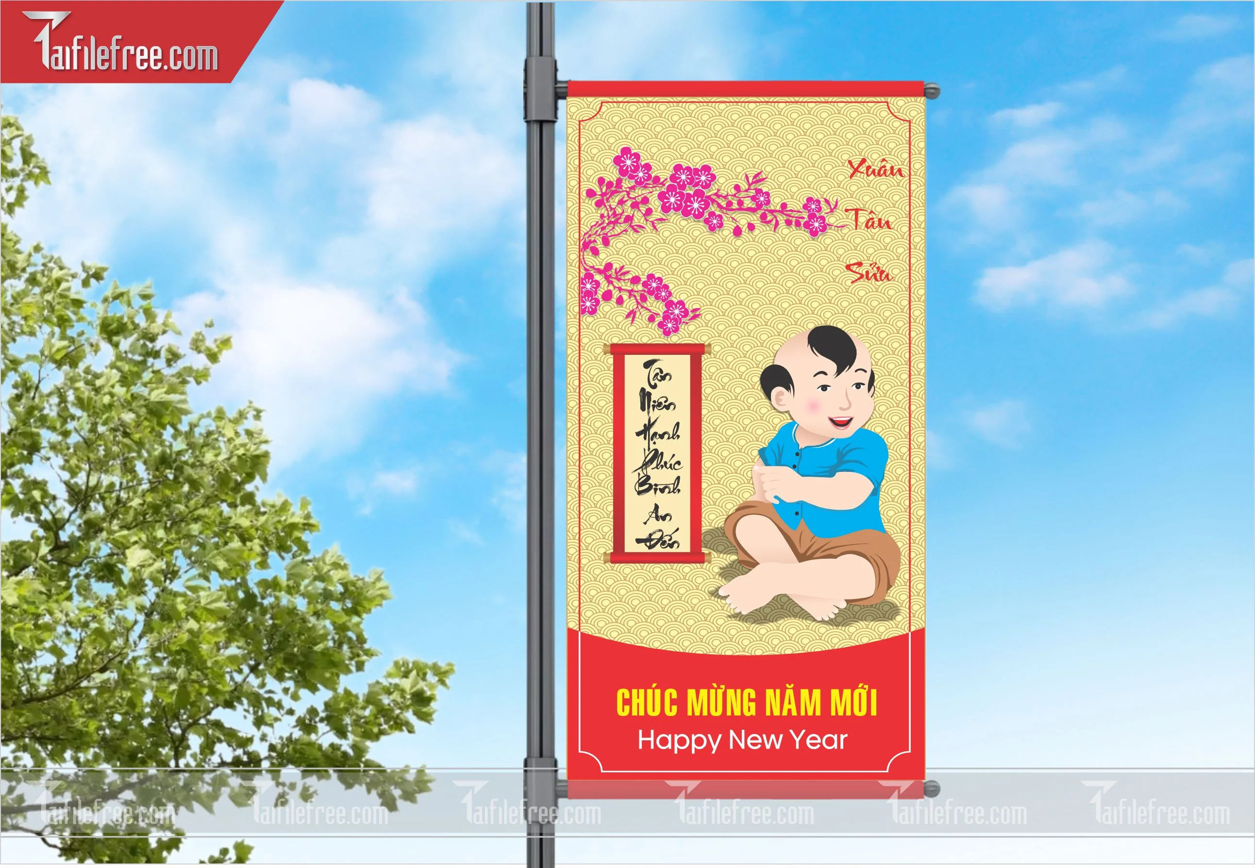 Phướn Mừng Xuân, Chúc Mừng Năm Mới_TD45