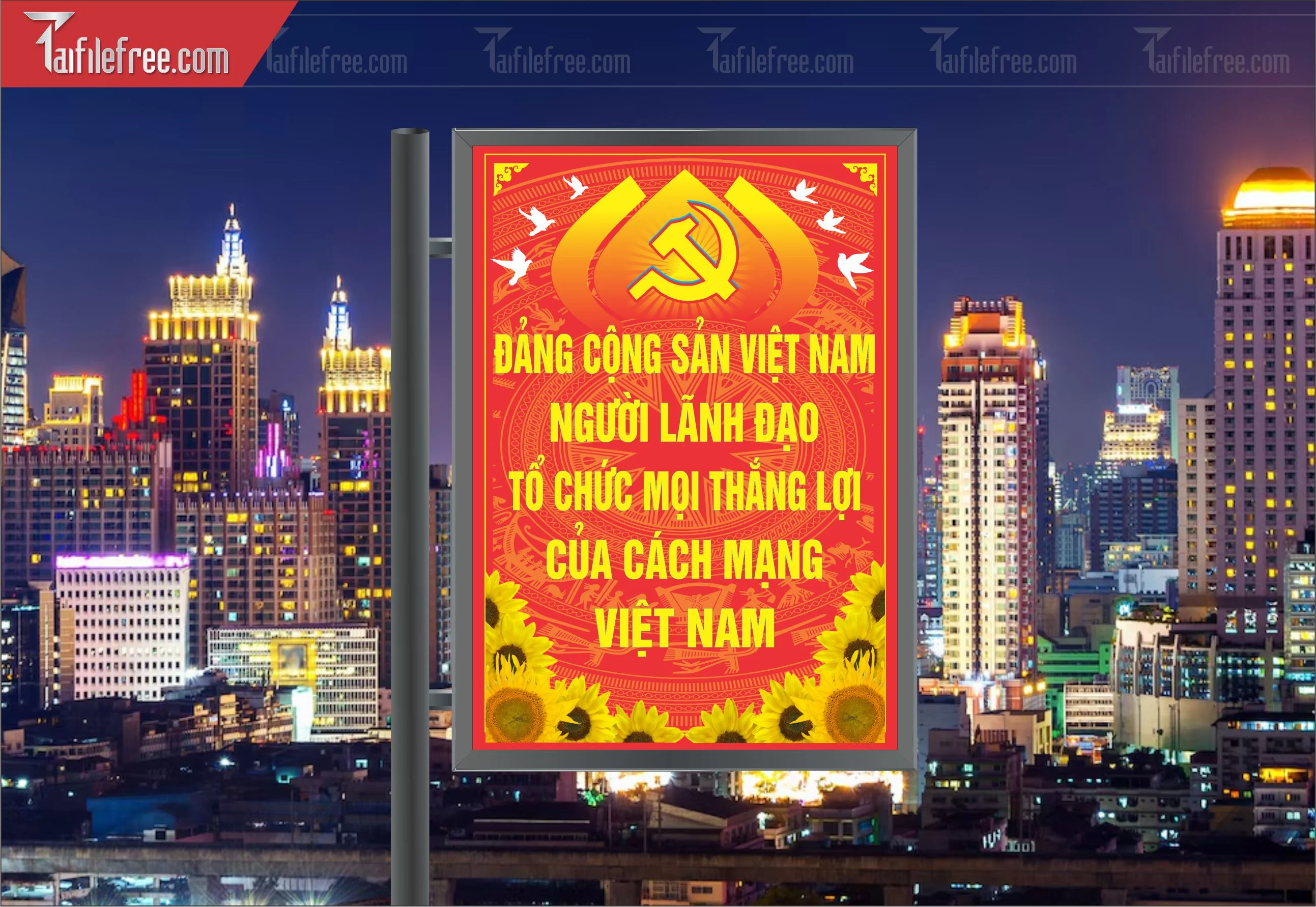 Mẫu Backdrop/Banner Đại Hội Đảng Bộ_TD60