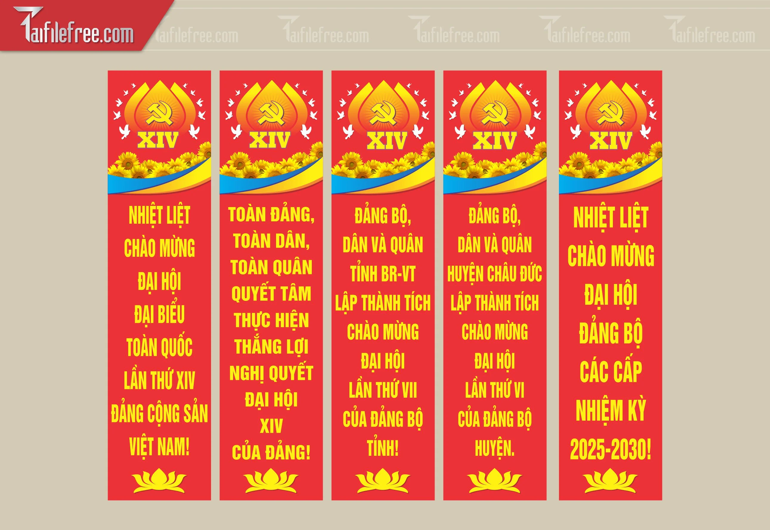 Mẫu Backdrop/Banner  Đại Hội Đảng Bộ_TD76