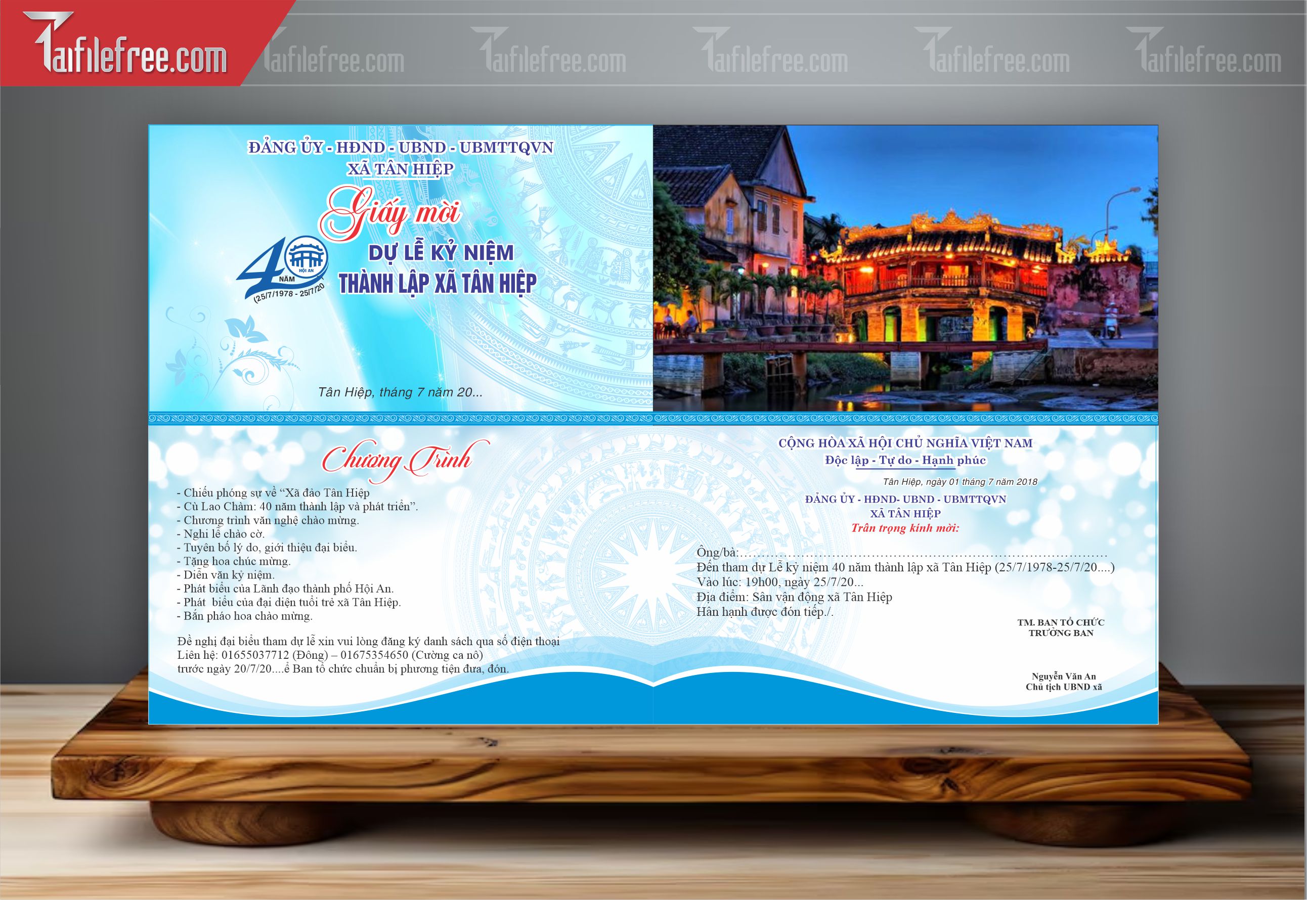 File Thiết Kế Giấy Mời Kỷ Niệm Thành Lập Xã_TD79