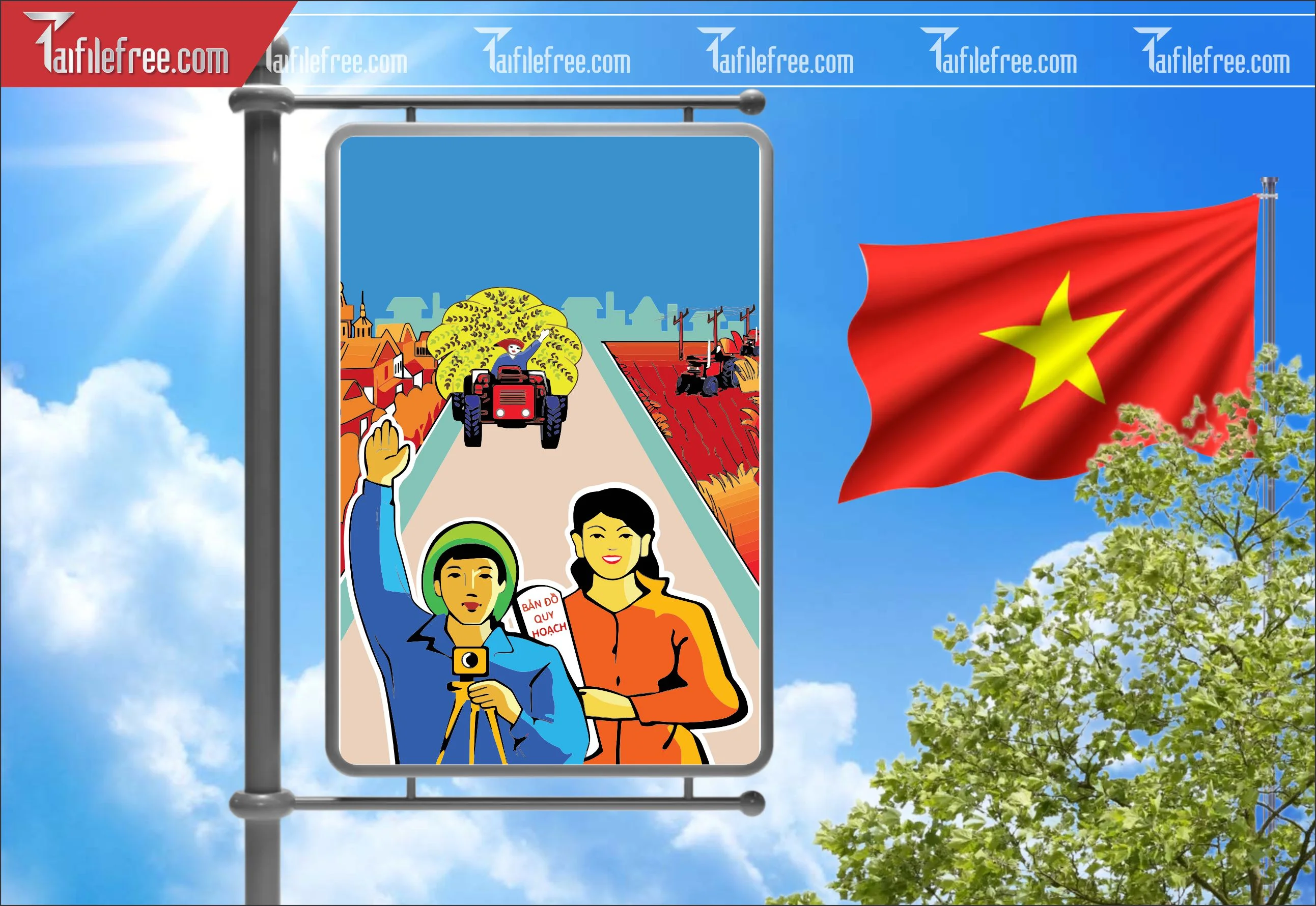 Banner Cổ Động Nông Thôn Mới TDM06