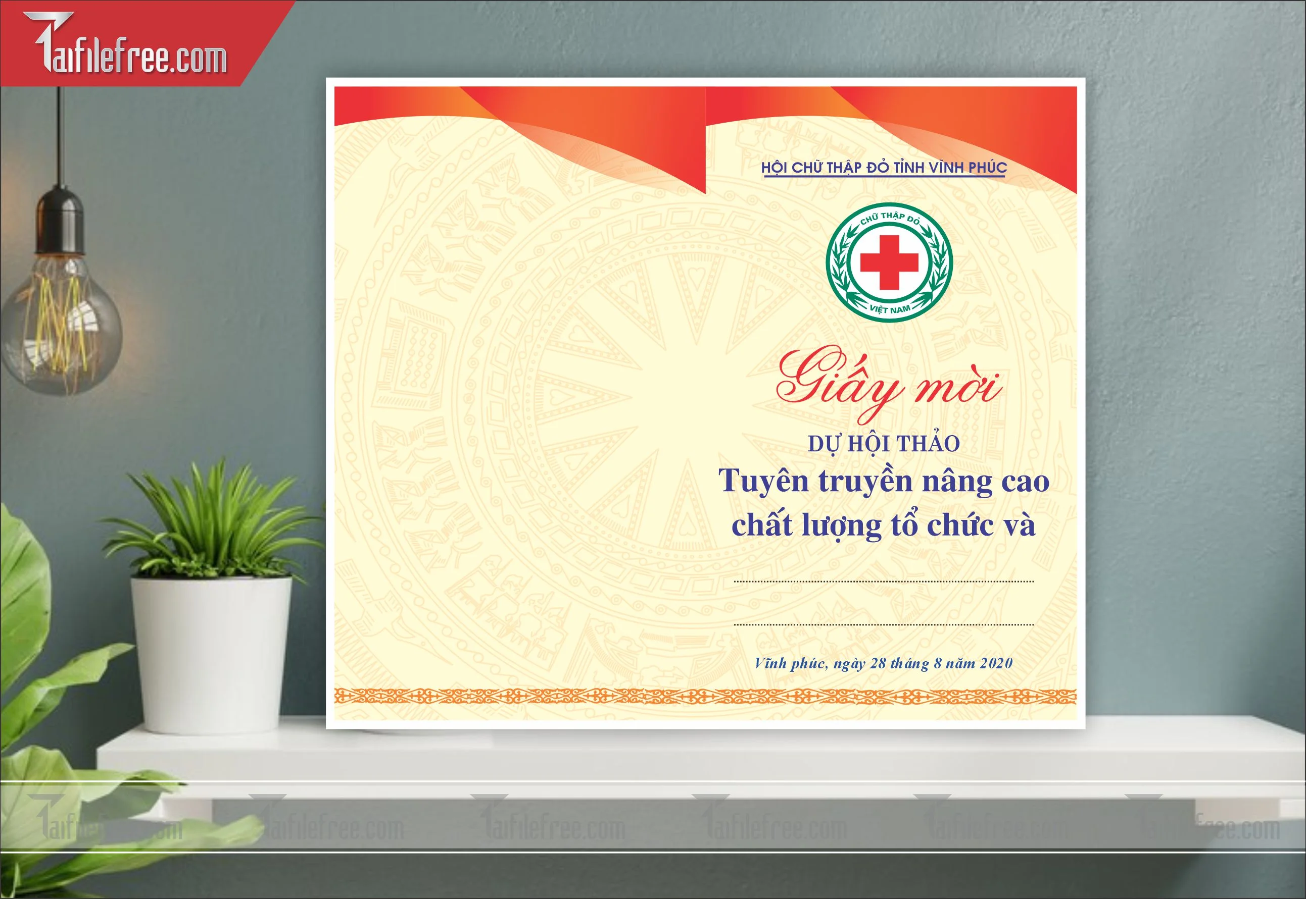 File Thiết Kế Thư Mời Họp Khối Cơ Quan, Nhà Nước_TM07