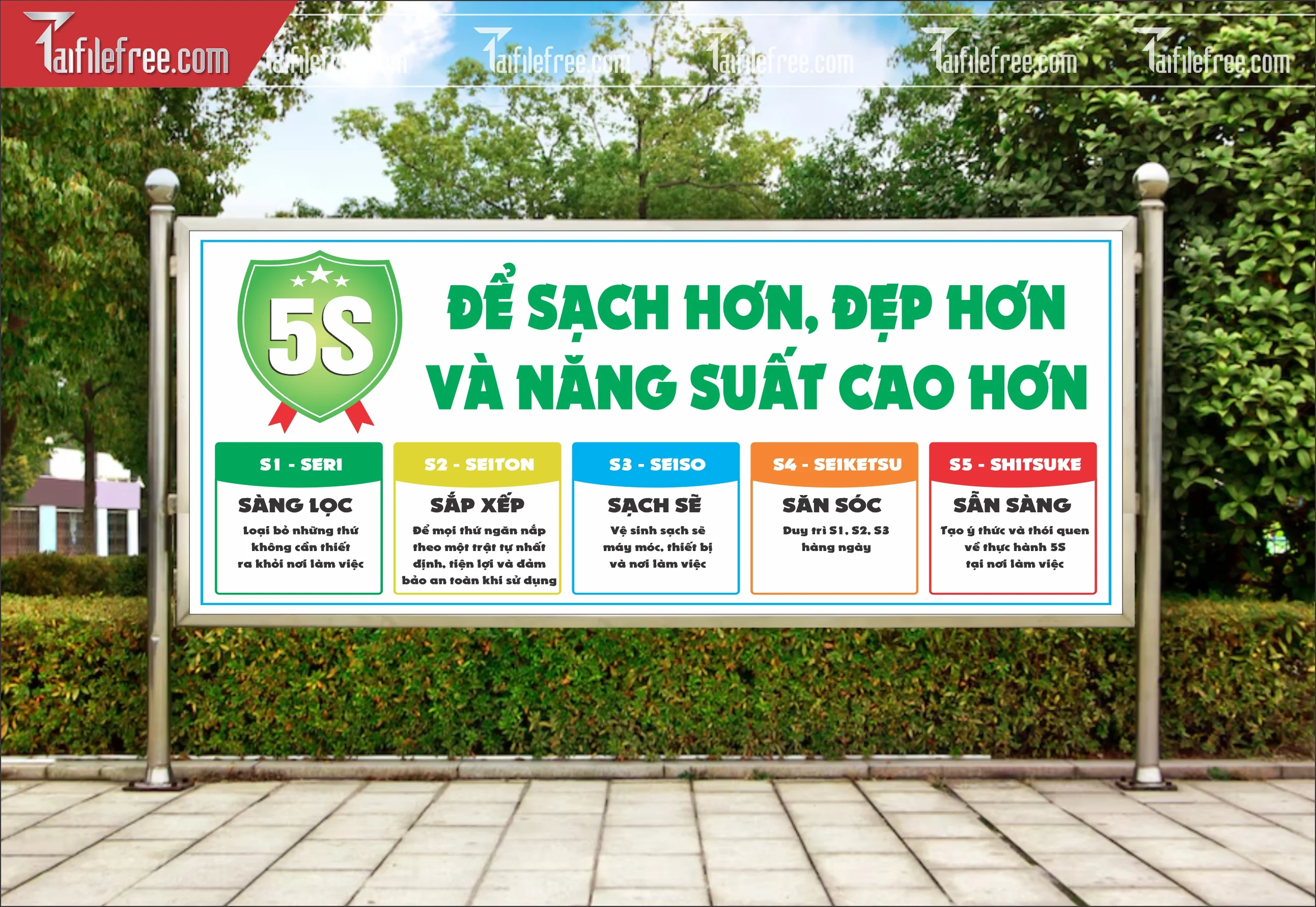 Banner Cổ Động Bảo Vệ Môi Trường Xanh Sạch Đẹp TMT24