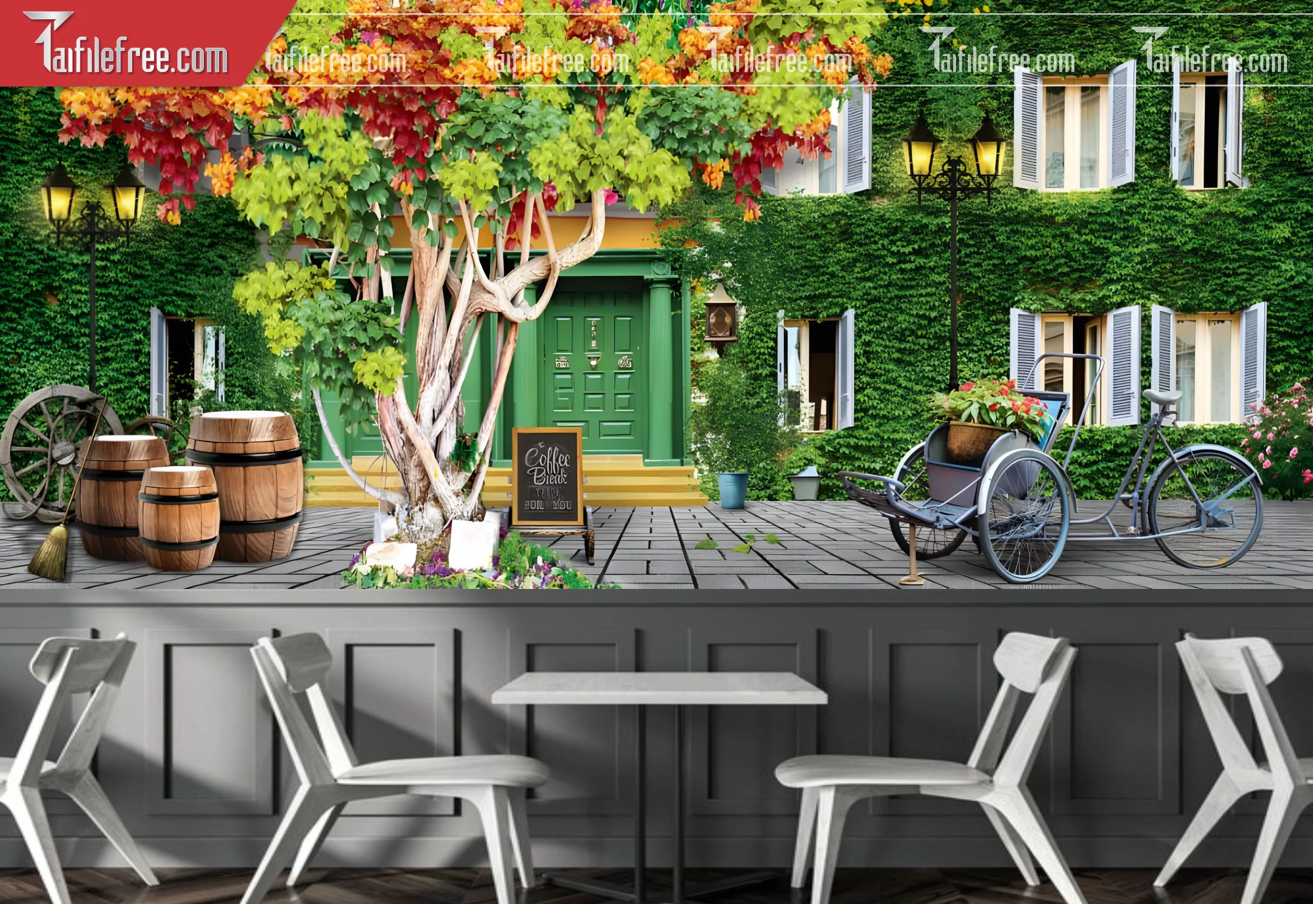 File Thiết Kế Tranh Tường Quán Cà Phê, Trà Sữa_TP42