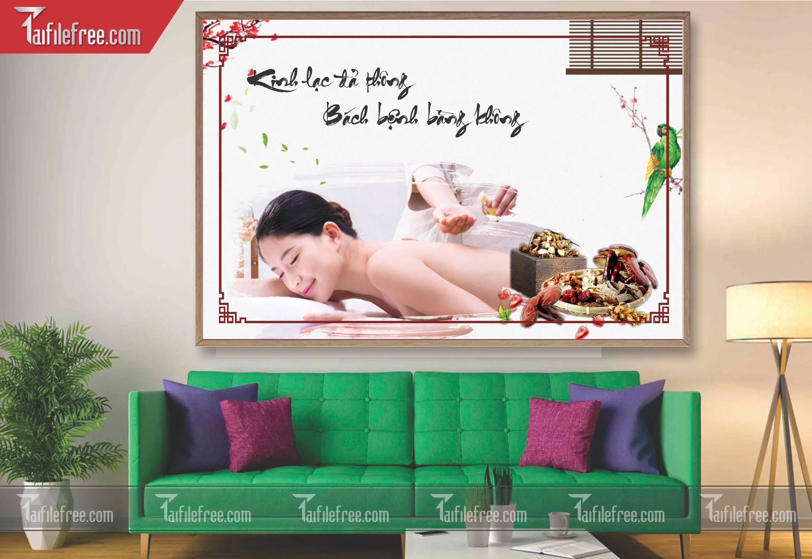 File tranh trang trí spa TS06