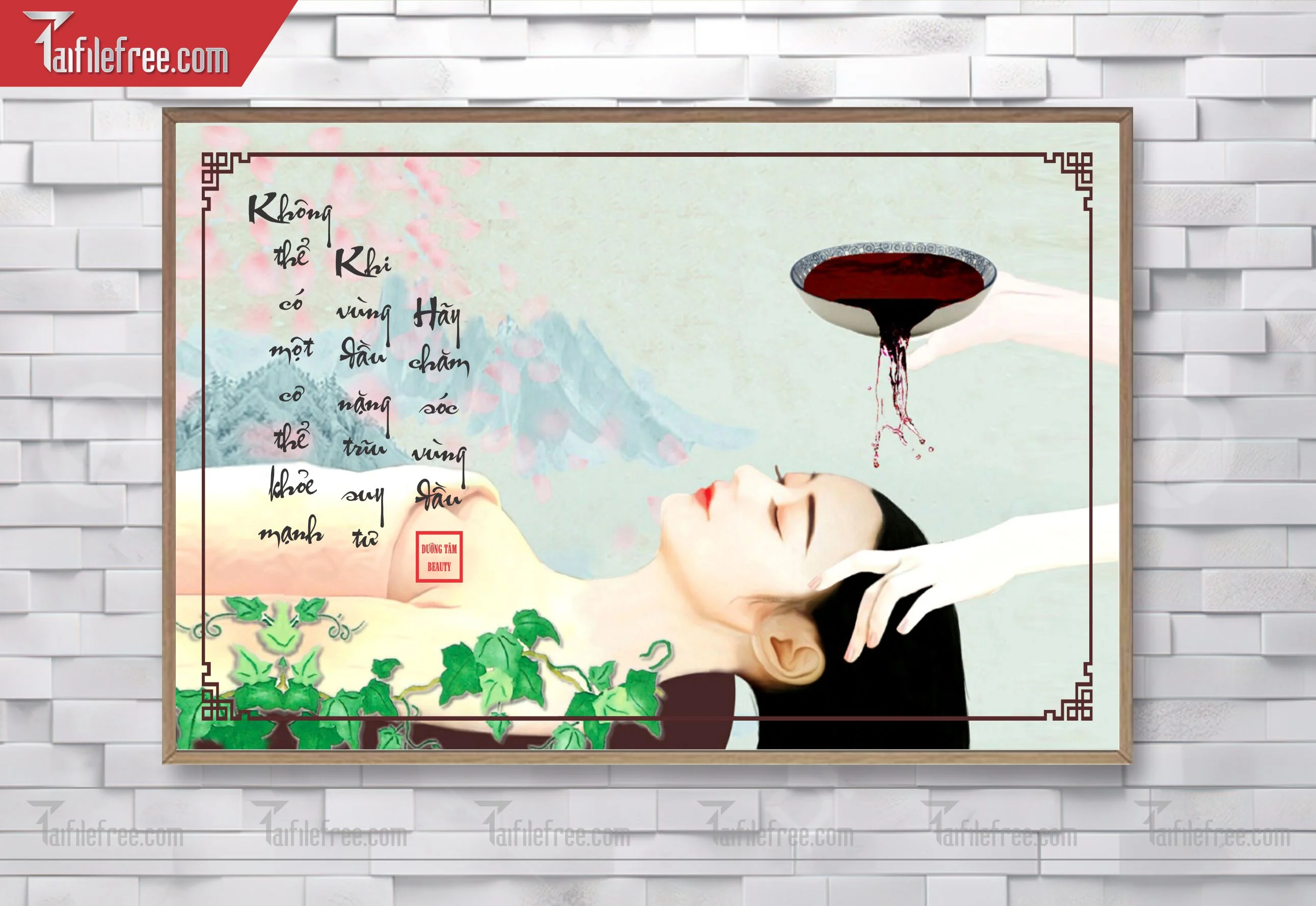 File tranh trang trí spa TS08