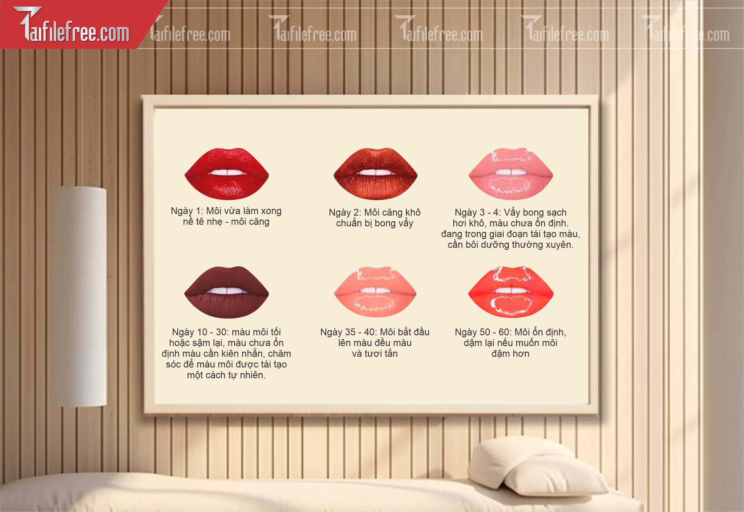 Tranh Trang Trí Spa Quy Trình Phục Hồi Sau Phun Xăm_TS67