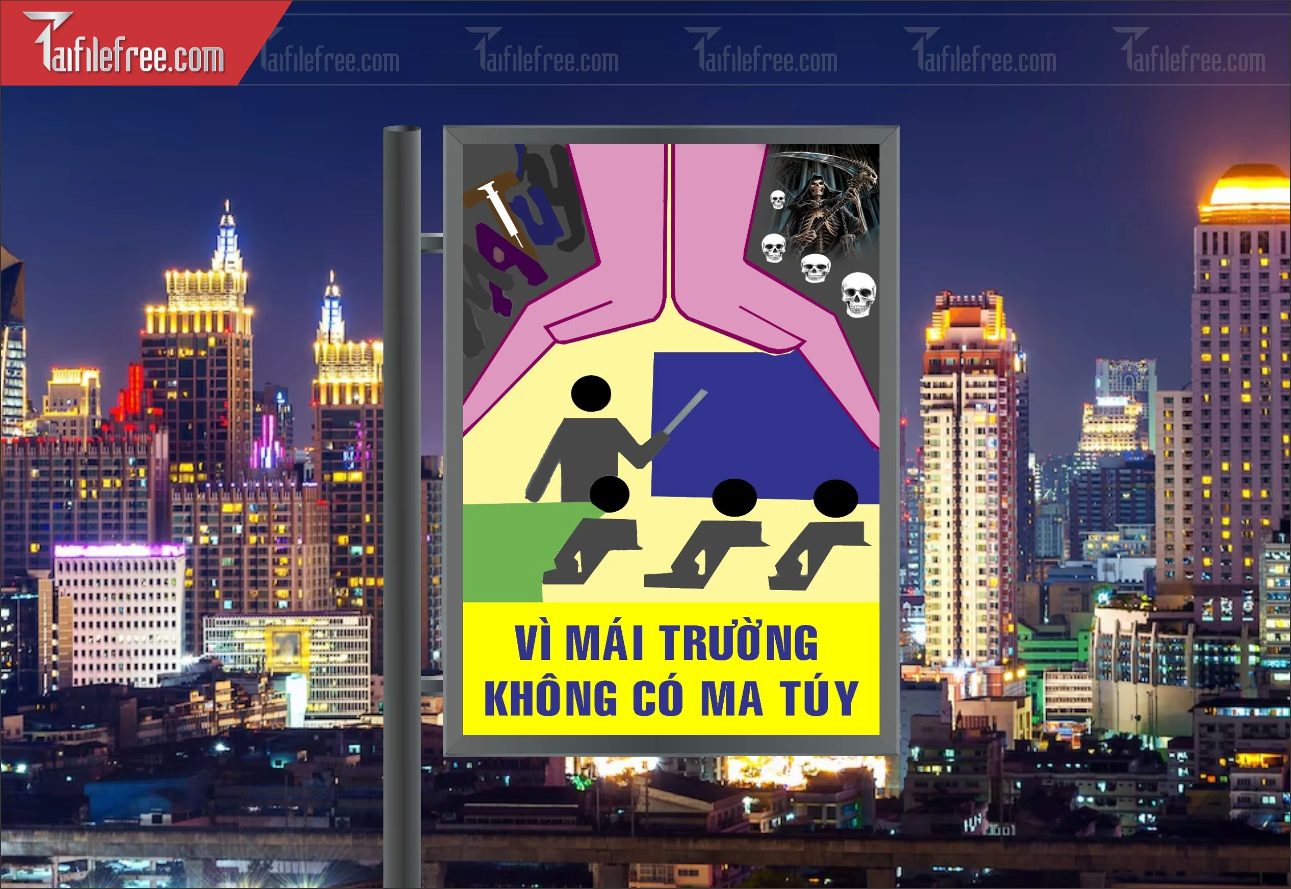 Banner Tuyên Truyền Phòng Chống Tệ Nạn Xã Hội, Nói Không Với Ma Túy TTH11
