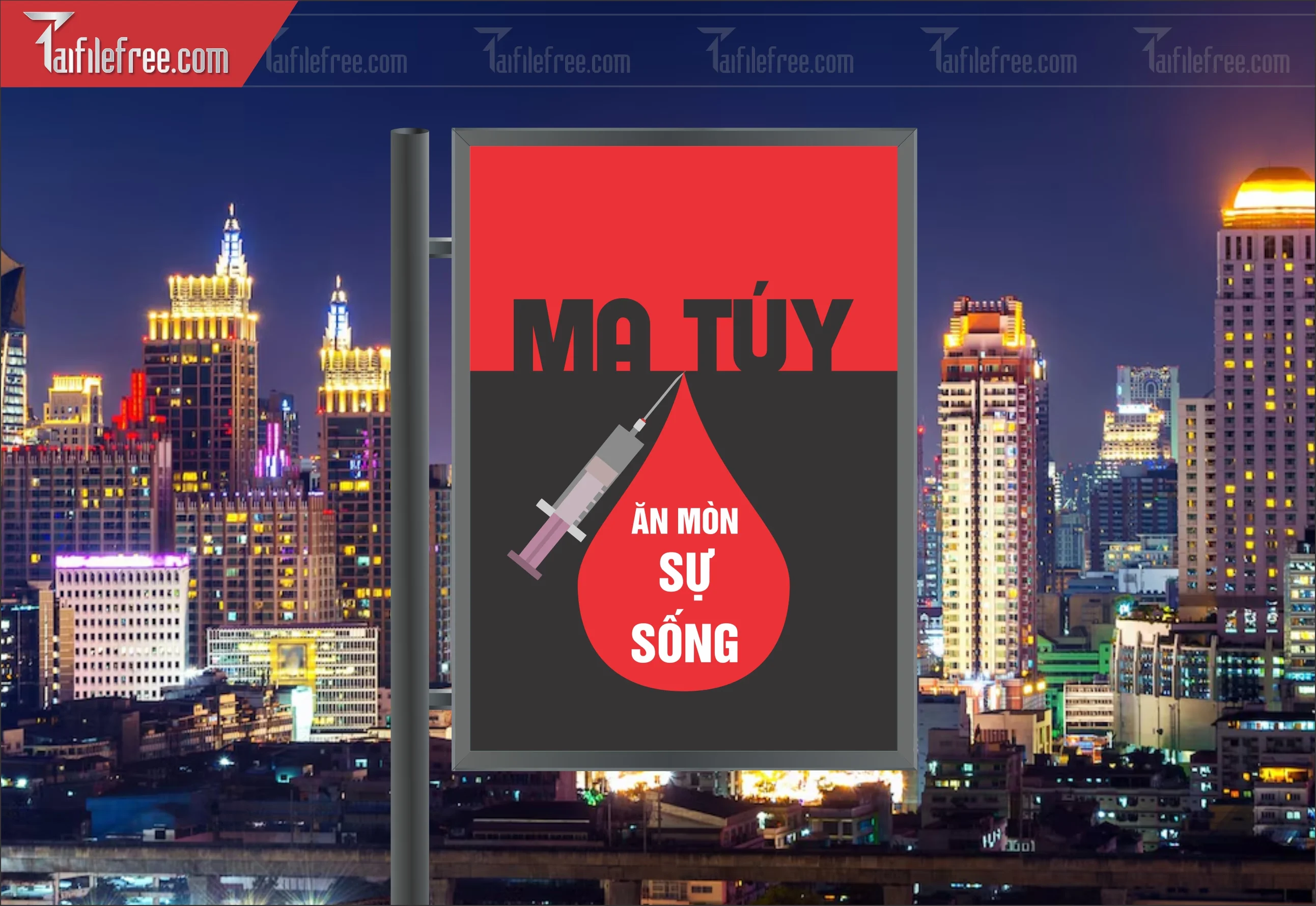 Banner Tuyên Truyền Phòng Chống Tệ Nạn Xã Hội, Nói Không Với Ma Túy TTH23