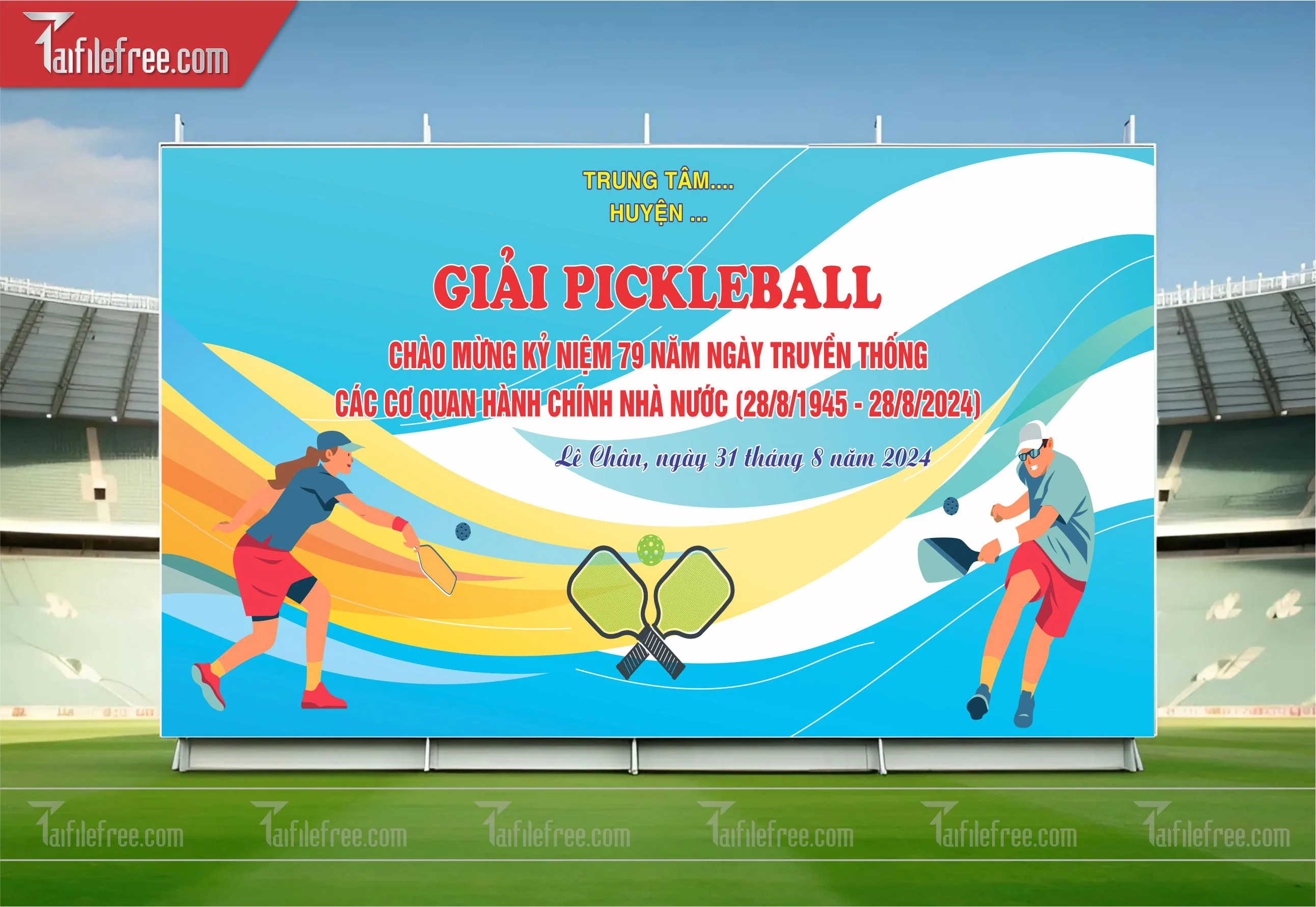 Mẫu Background Thể Thao Pickcleball Năng Động Ấn Tượng TTK04