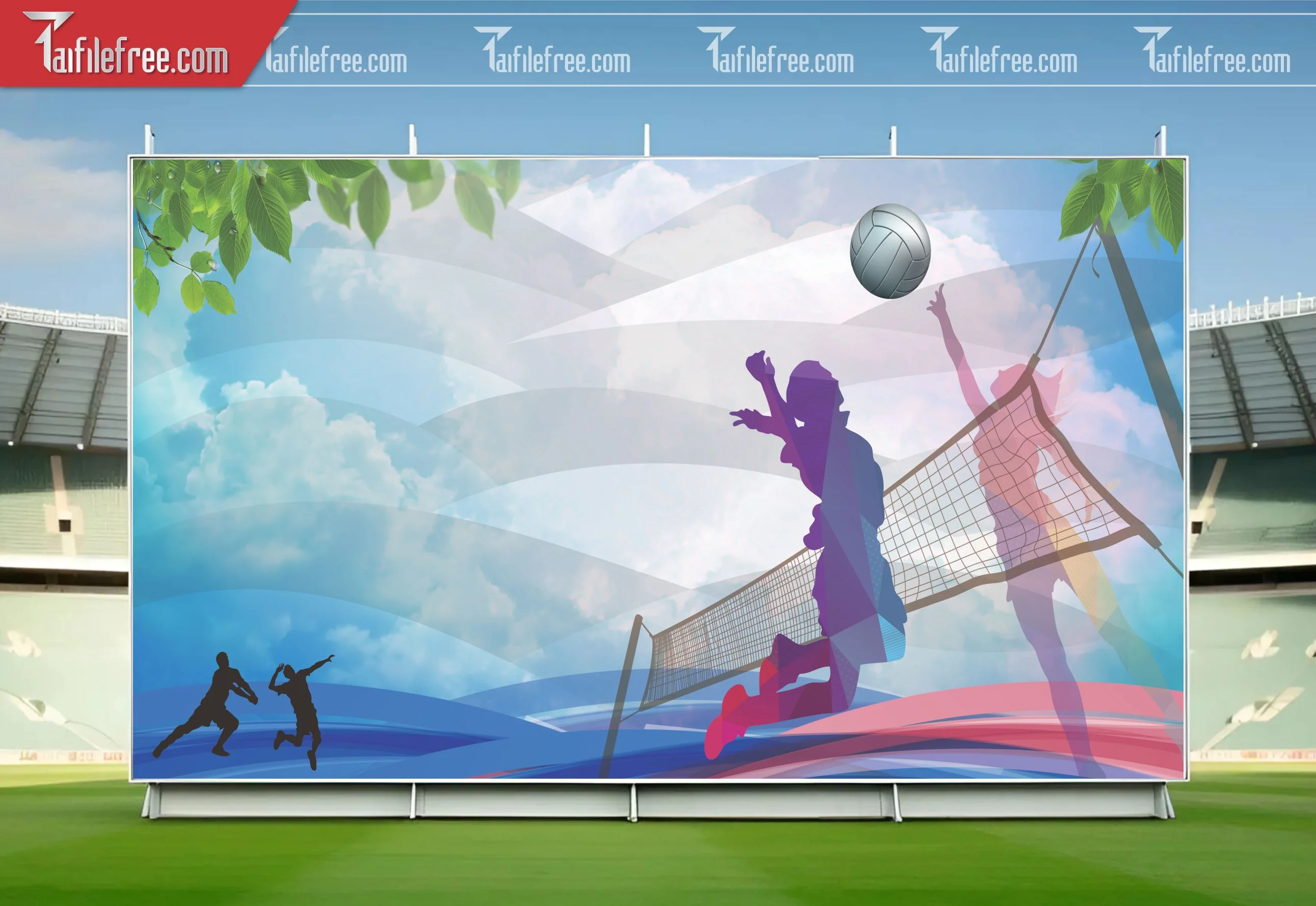Mẫu Background Thể Thao Bóng Chuyền Sinh Động, Ấn Tượng_TTK123