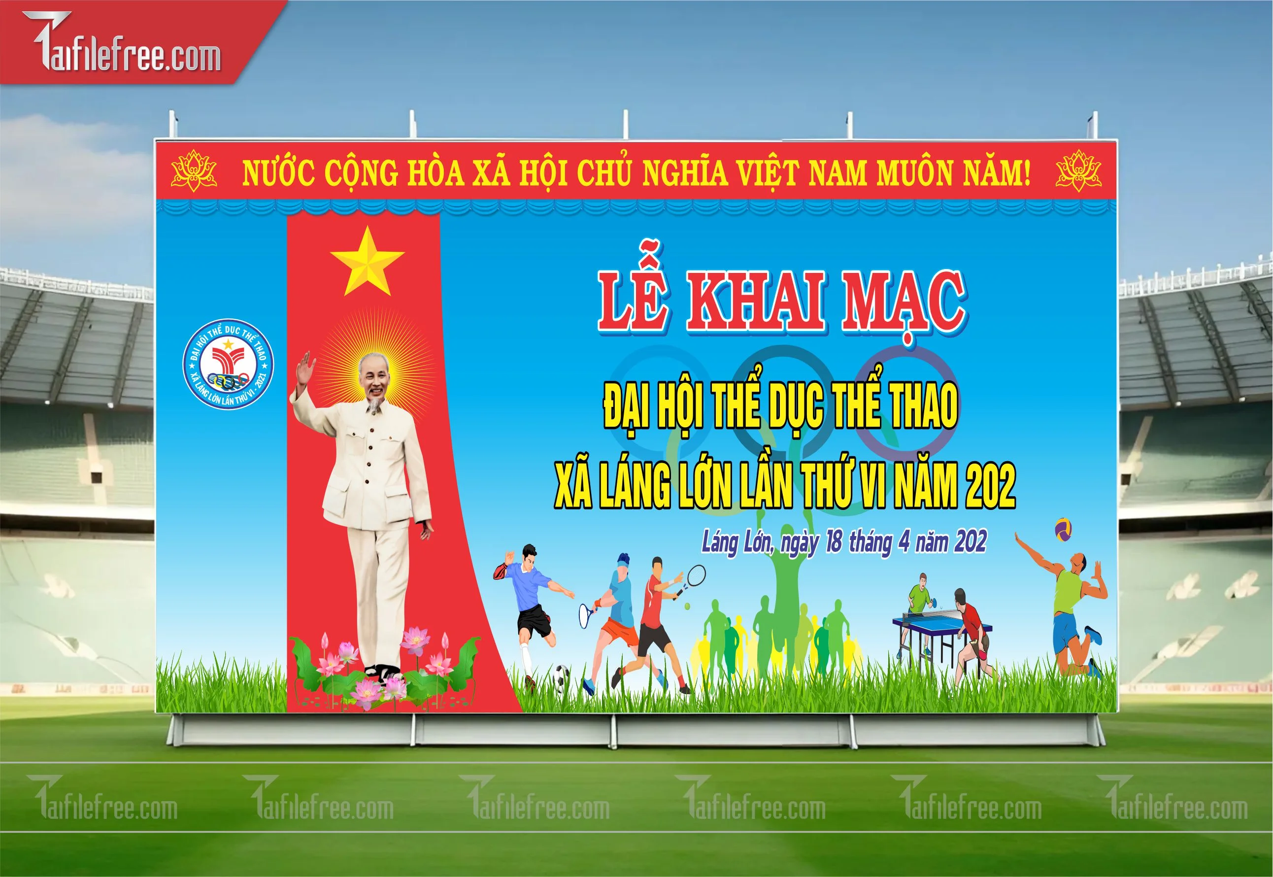Mẫu Background Thể Thao Năng Động Ấn Tượng TTK20