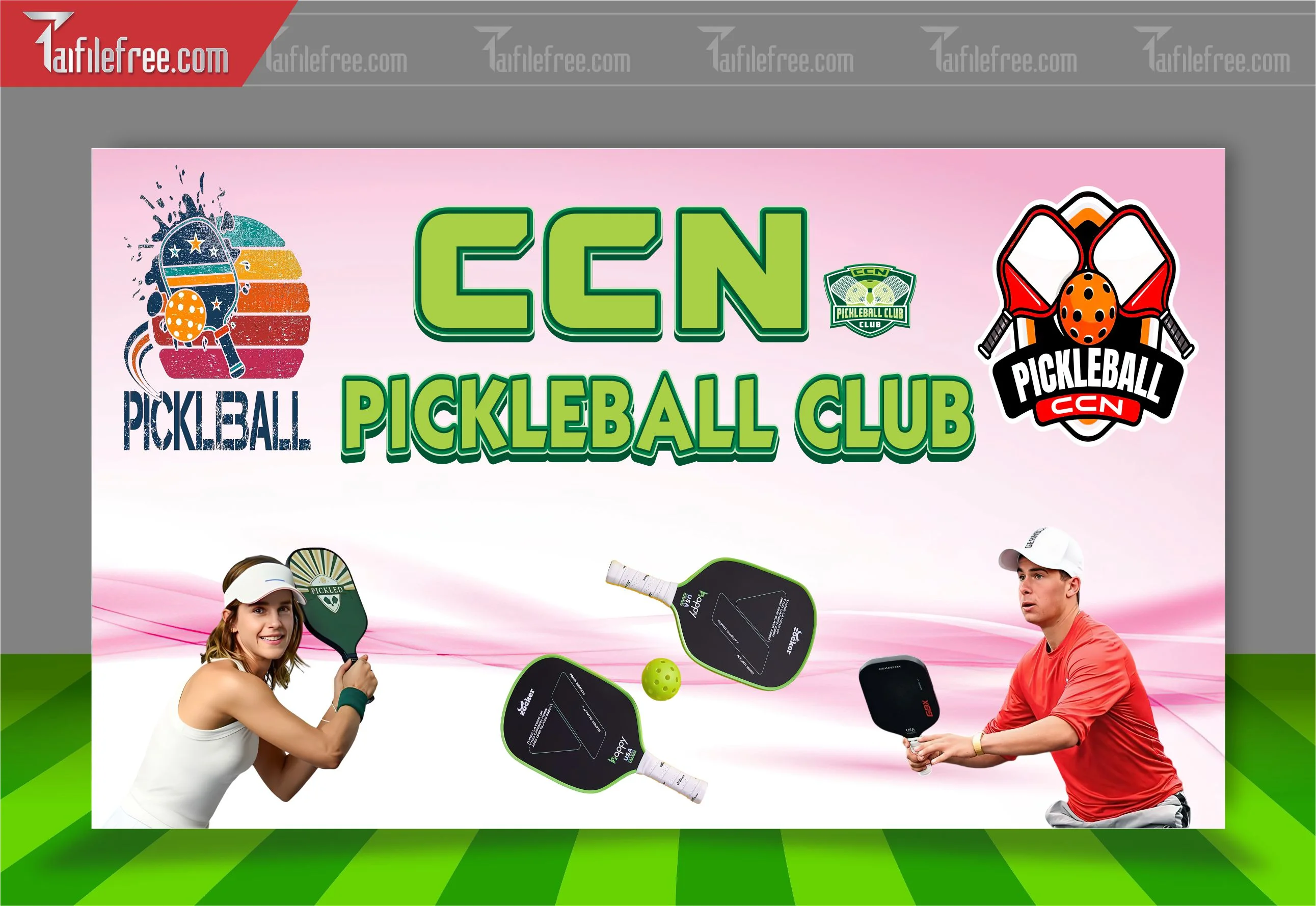 Mẫu Background Thể Thao Pickleball Năng Động Ấn Tượng TTK30