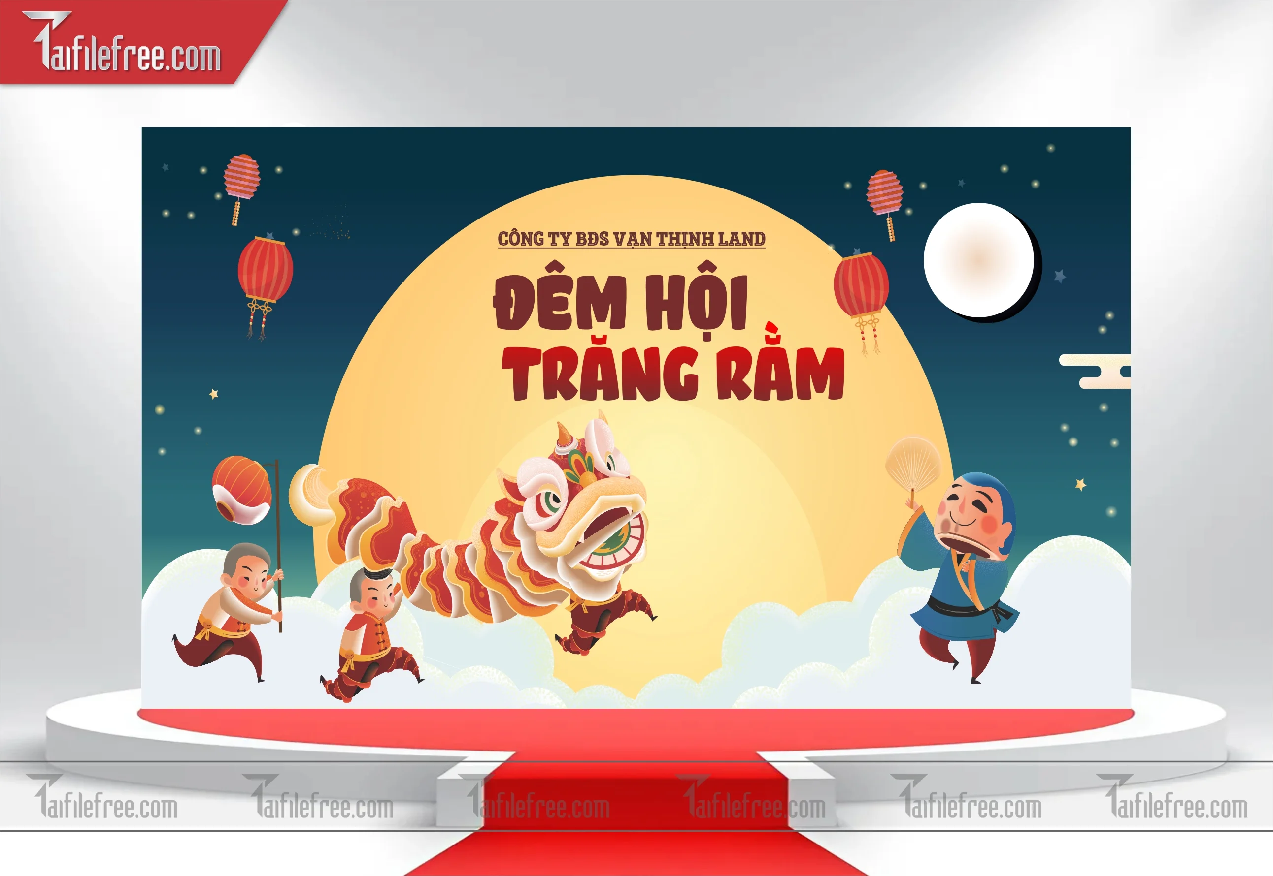 Mẫu Backdrop Trung Thu Đẹp Mắt Sáng Tạo_TTV28